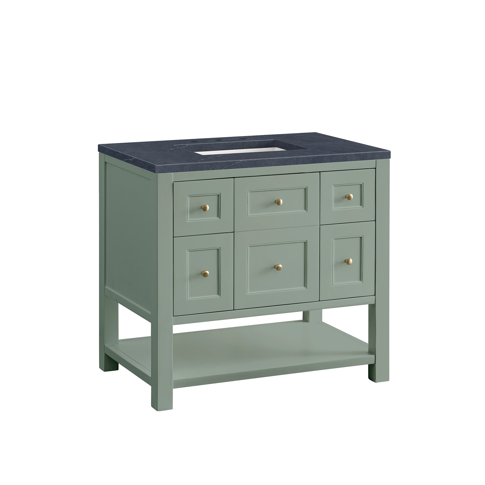 James Martin Breckenridge 36" Single Vanity in Smokey Celadon with 3cm Countertop