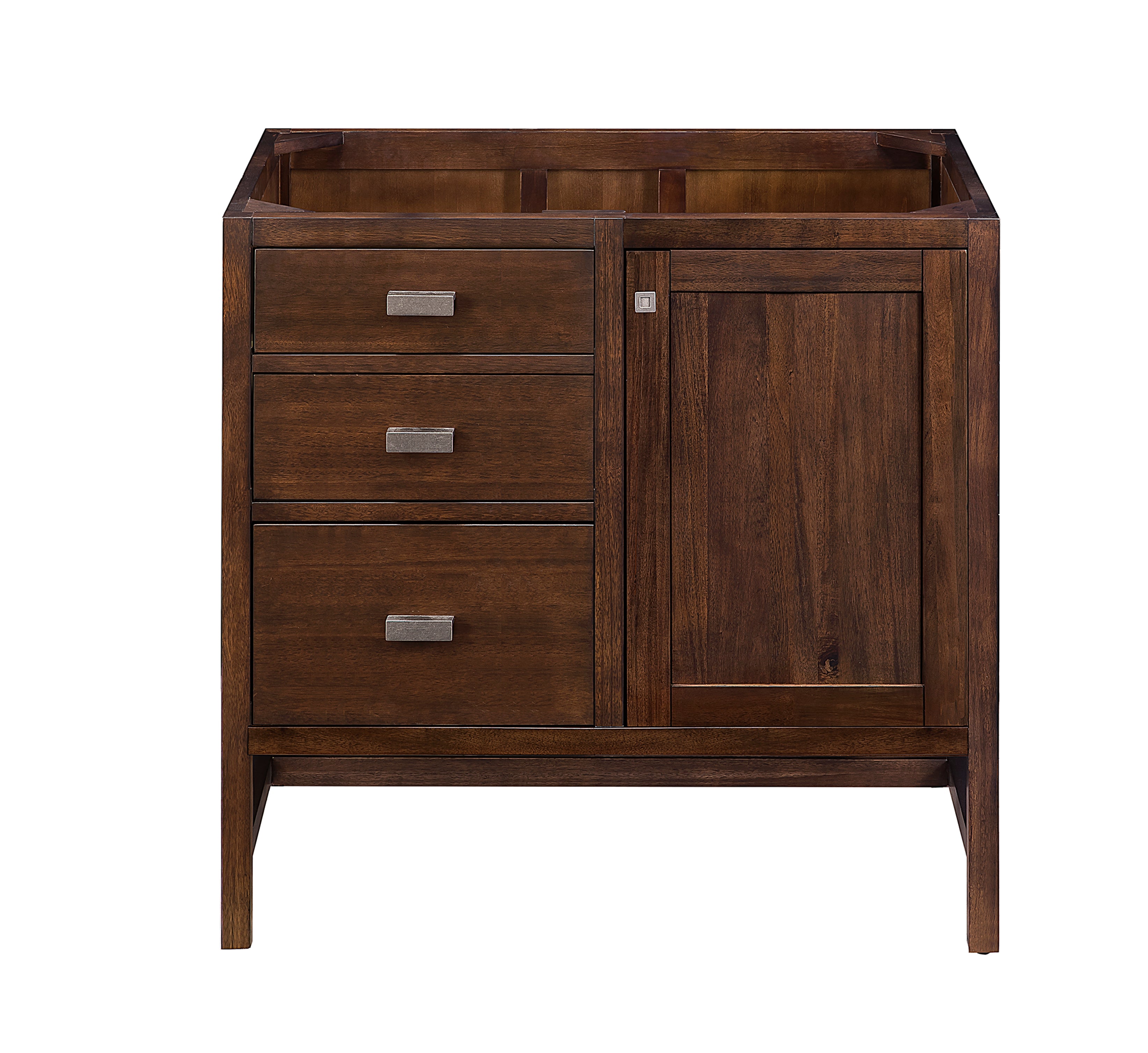 James Martin Addison 36" Single Vanity in Mid-Century Acacia with 3cm Countertop