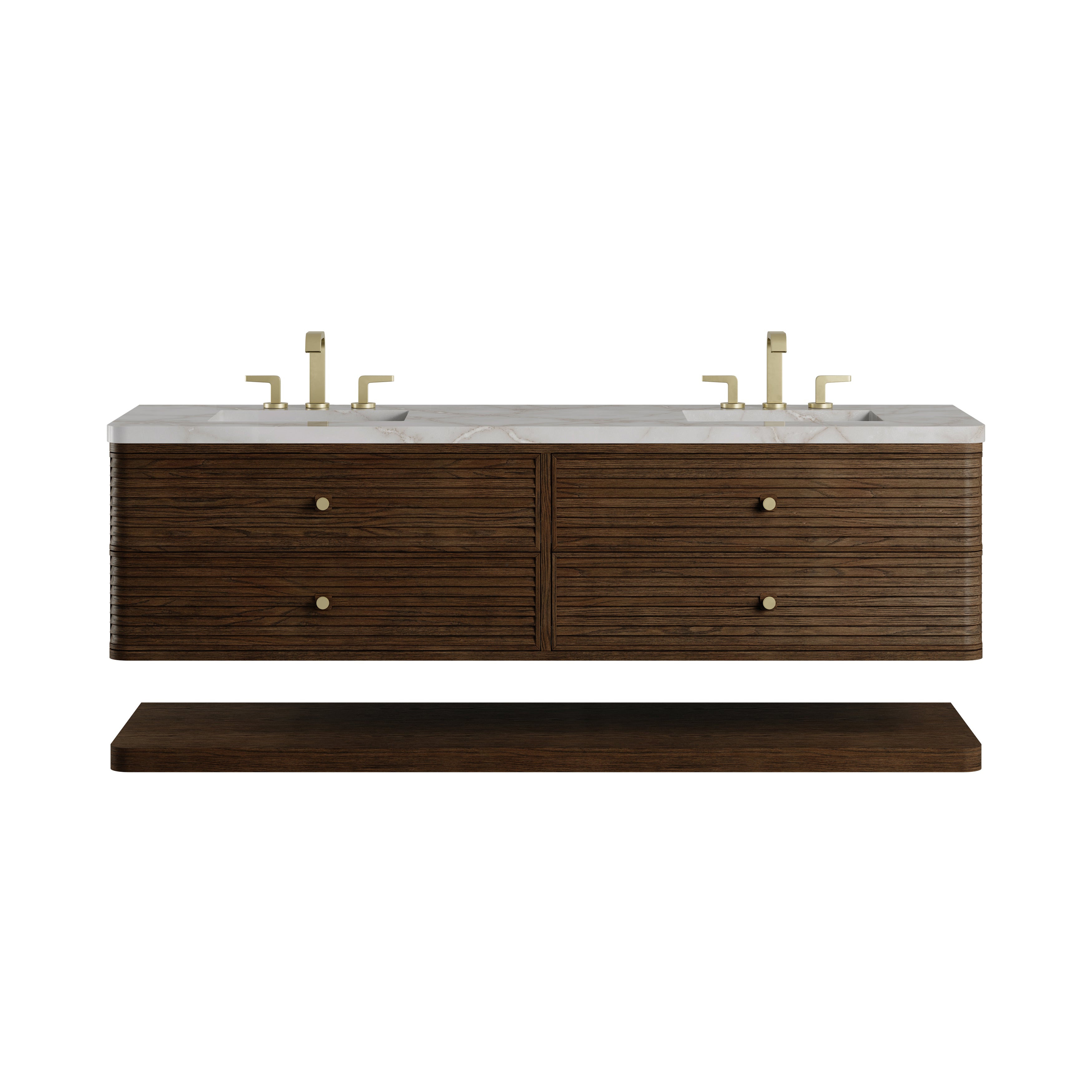James Martin Allamari 72" Double Vanity in Sable with 3cm Countertop