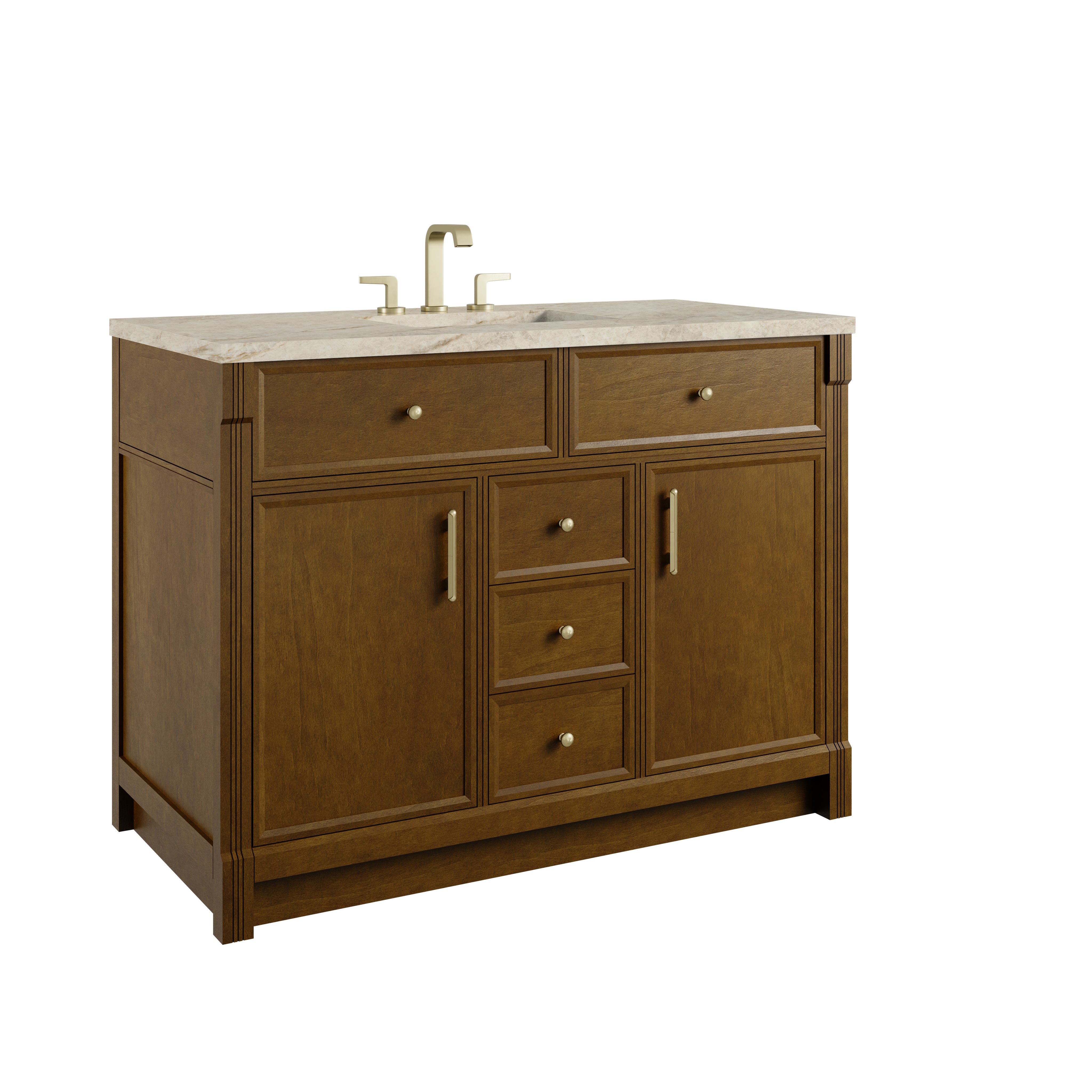 James Martin Bellshire 48" Single Vanity in Honey Oak with 3cm Countertop