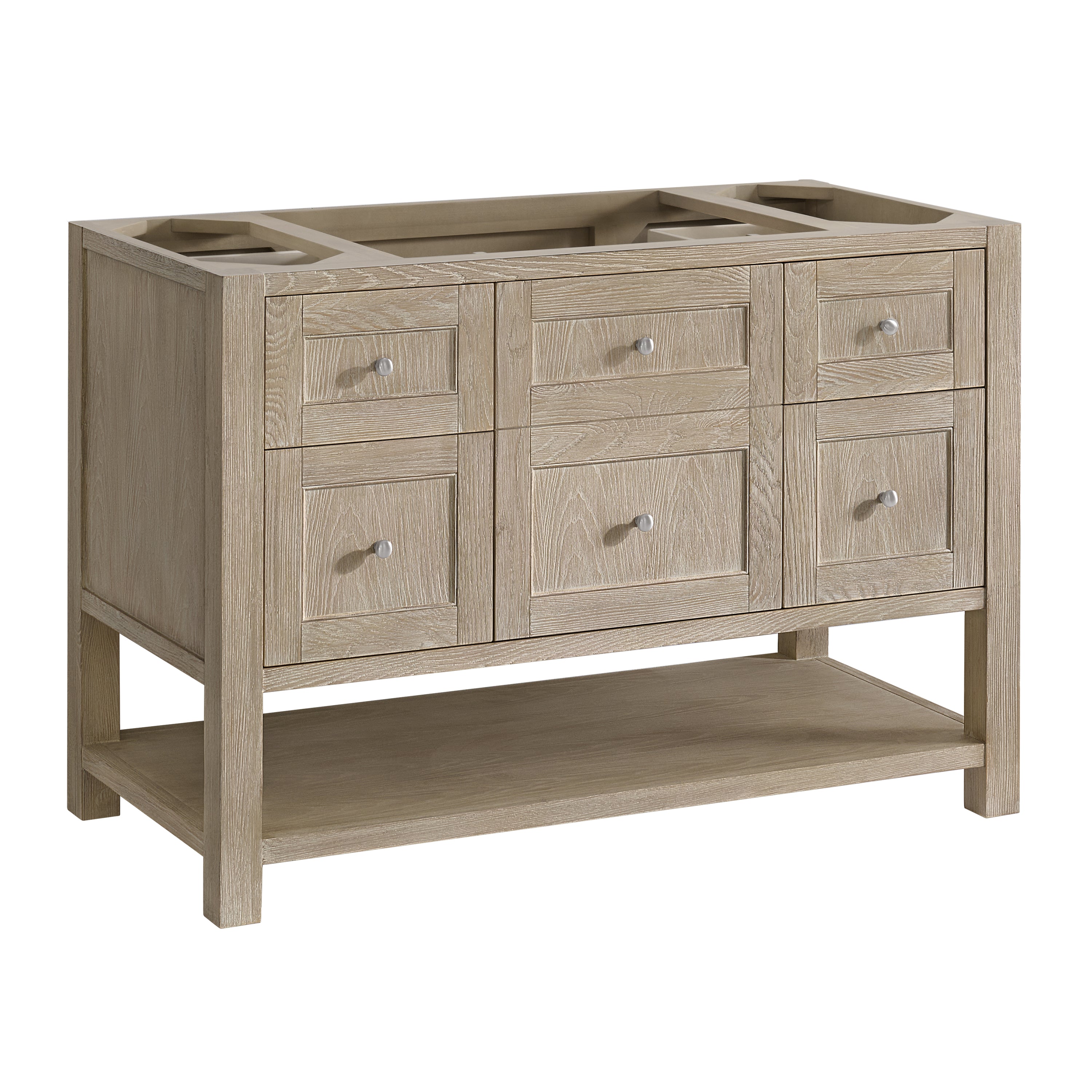 James Martin Breckenridge 48" Single Vanity in Whitewashed Oak with 3cm Countertop