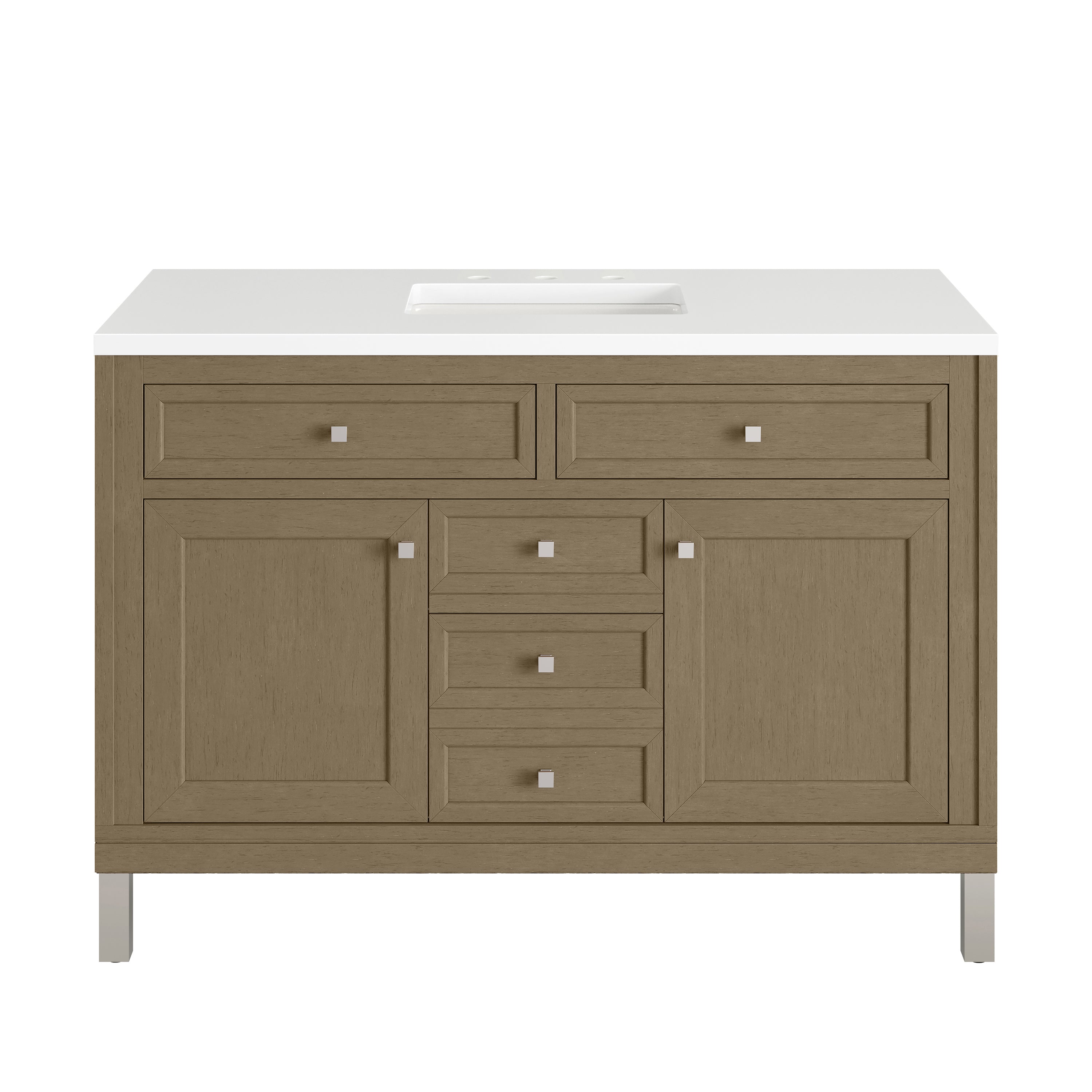 James Martin Chicago 48" Single Vanity in Walnut Whisper with 3cm Countertop