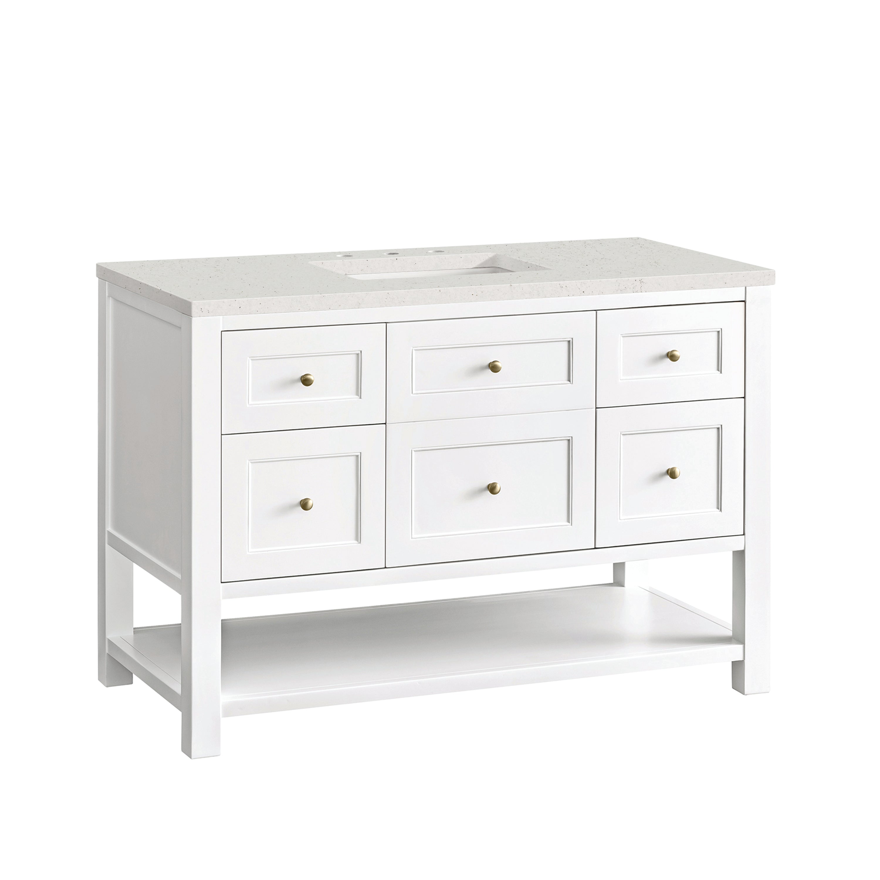 James Martin Breckenridge 48" Single Vanity in Bright White with 3cm Countertop