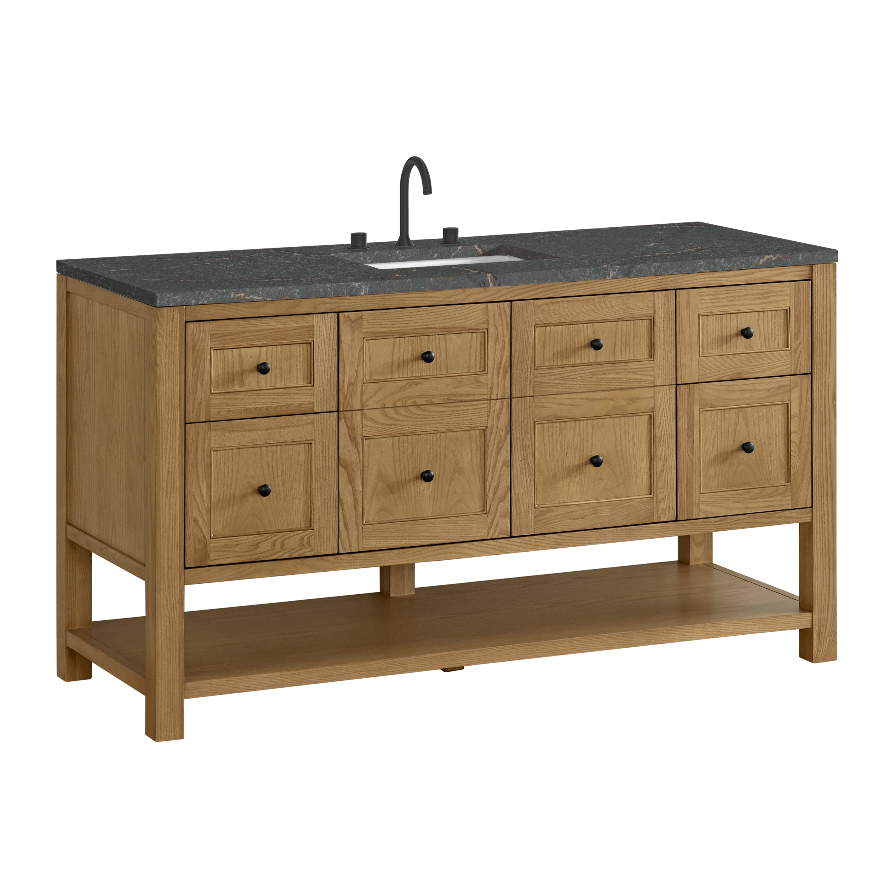 James Martin Breckenridge 60" Single Vanity in Light Natural Oak with 3cm Countertop