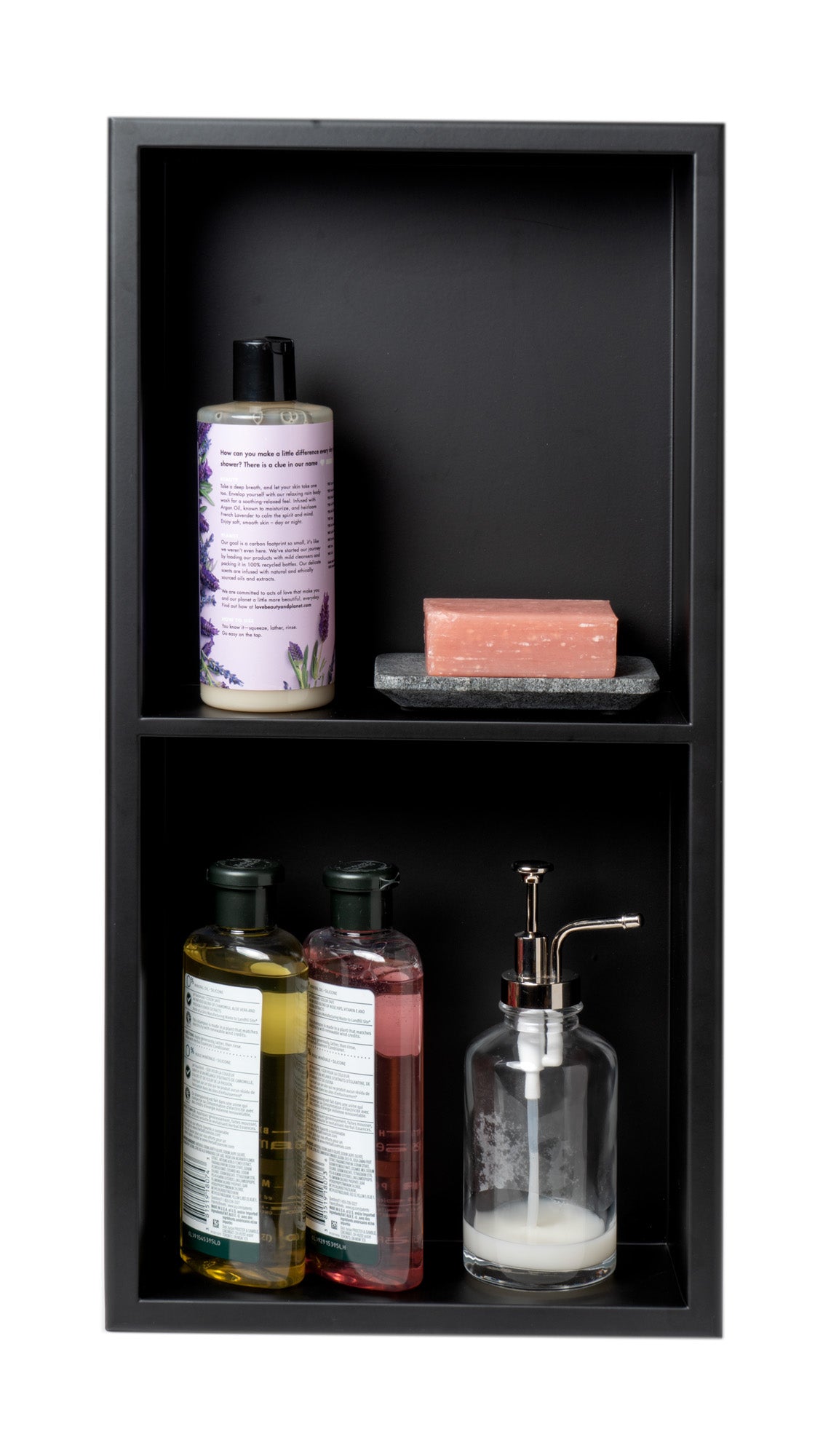 ALFI brand ABNC1224 12 x 24  Vertical Double Shelf Bath Shower Niche