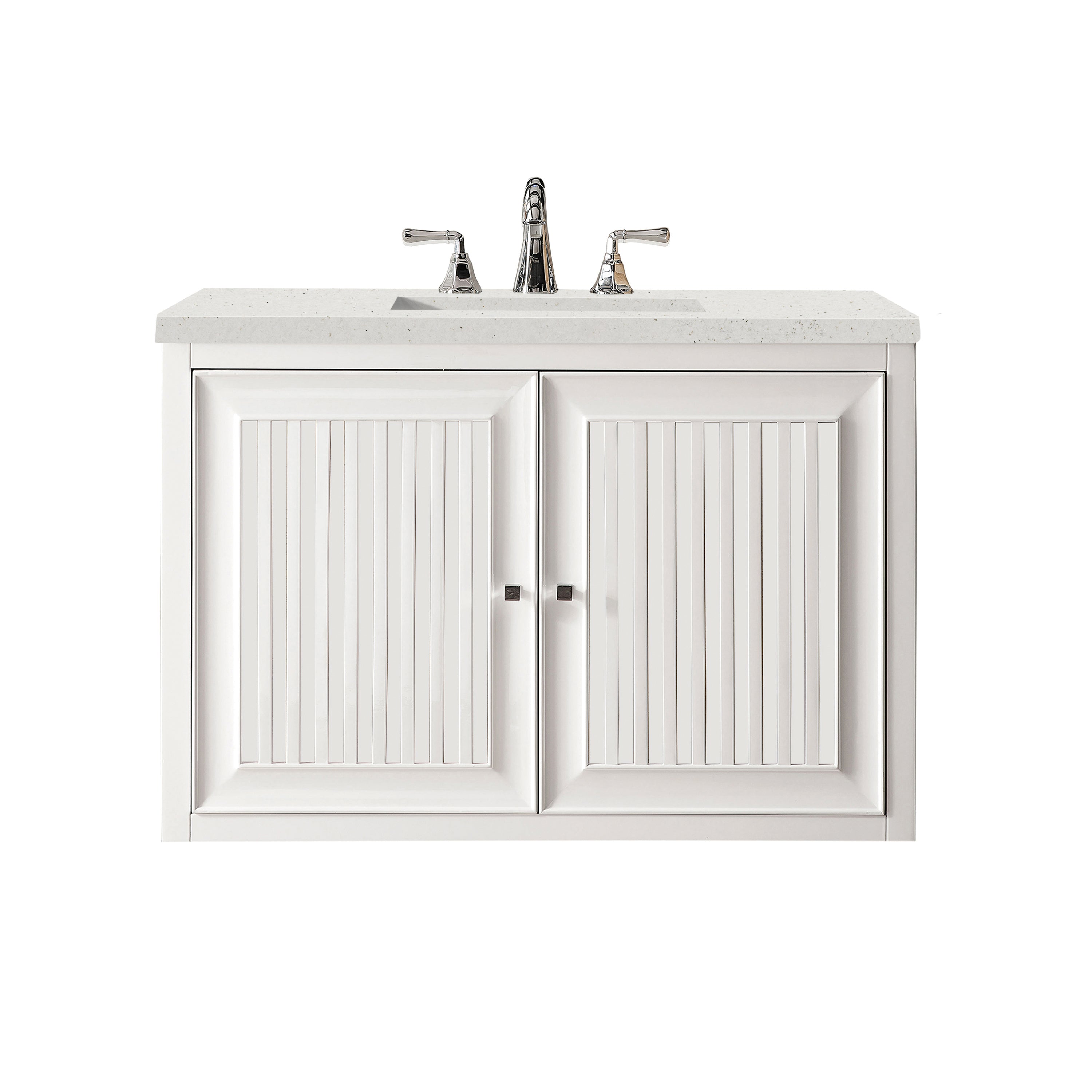 James Martin Athens 36" Single Vanity in Glossy White with 3cm Countertop