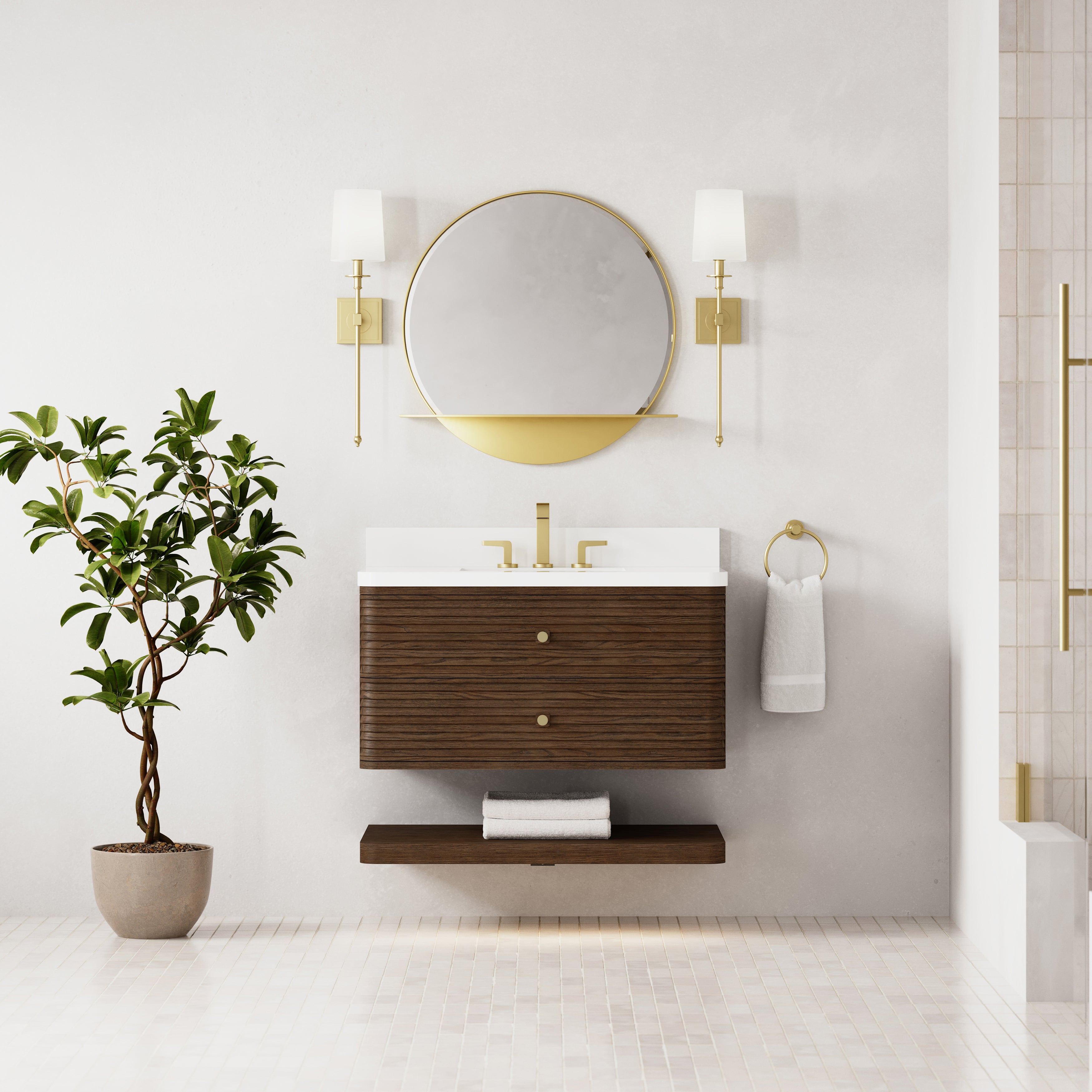 James Martin Allamari 36" Single Vanity in Sable with 3cm Countertop