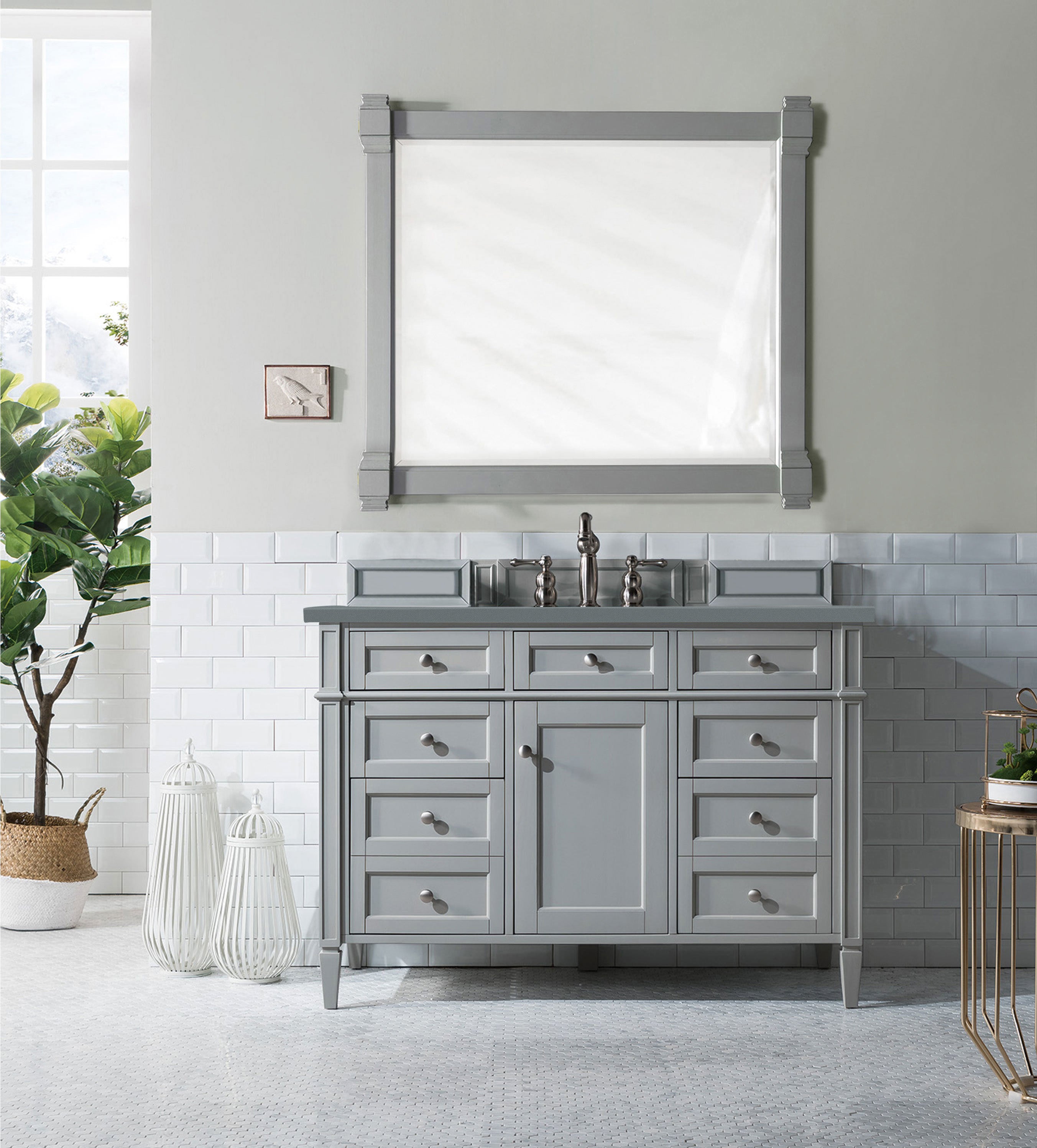 James Martin Brittany 48" Single Vanity in Urban Gray with 3cm Countertop