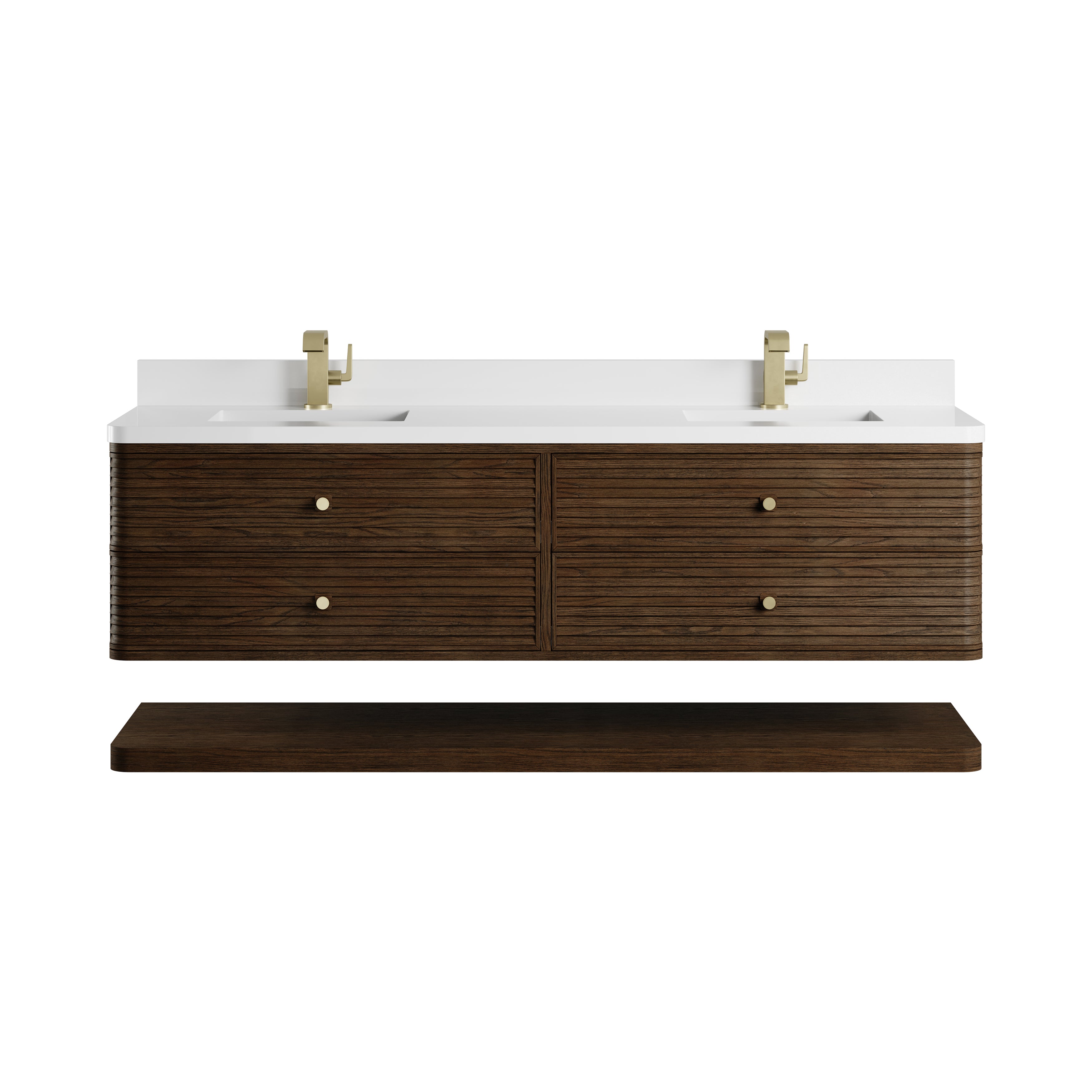 James Martin Allamari 72" Double Vanity in Sable with 3cm Countertop