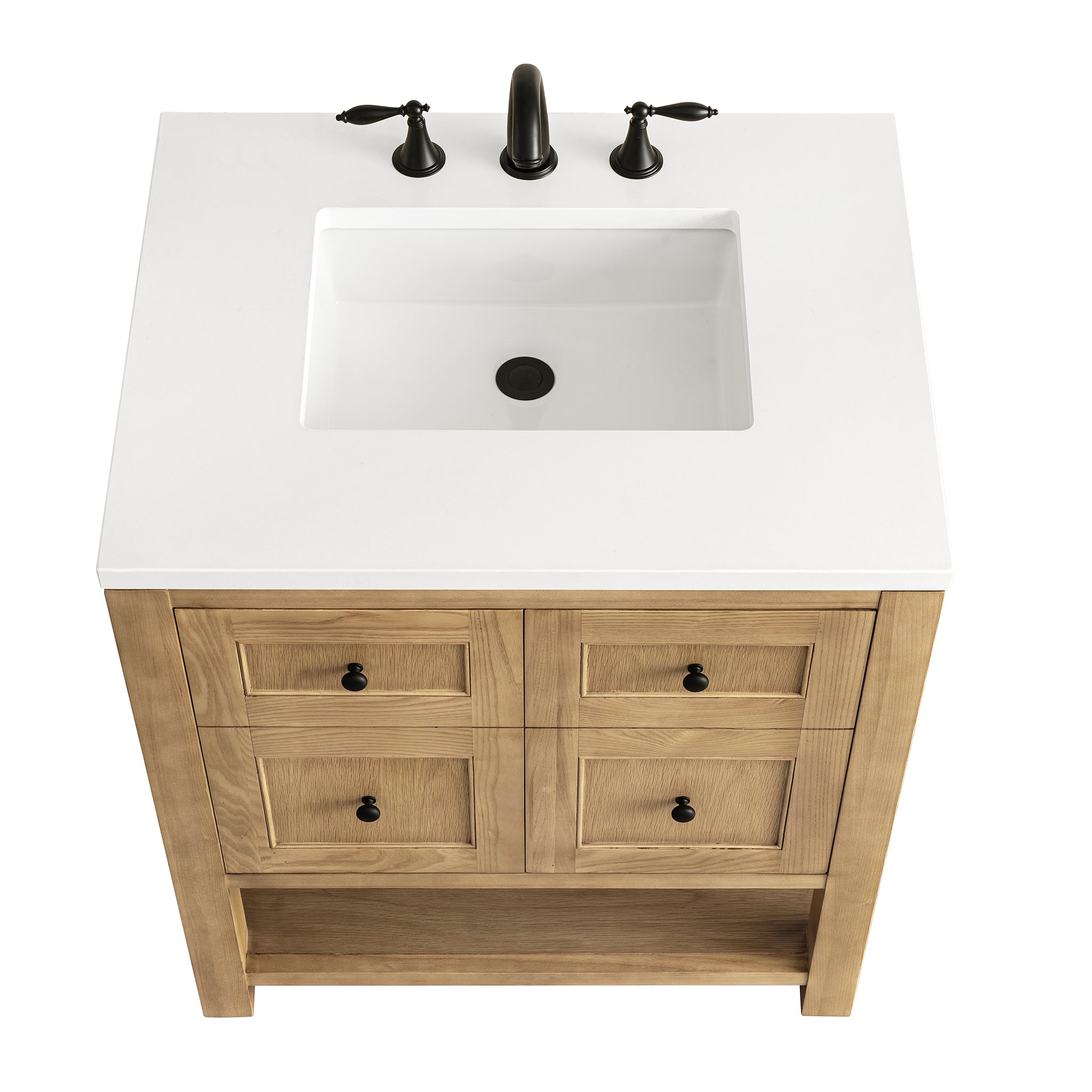 James Martin Breckenridge 30" Single Vanity in Light Natural Oak with 3cm Countertop