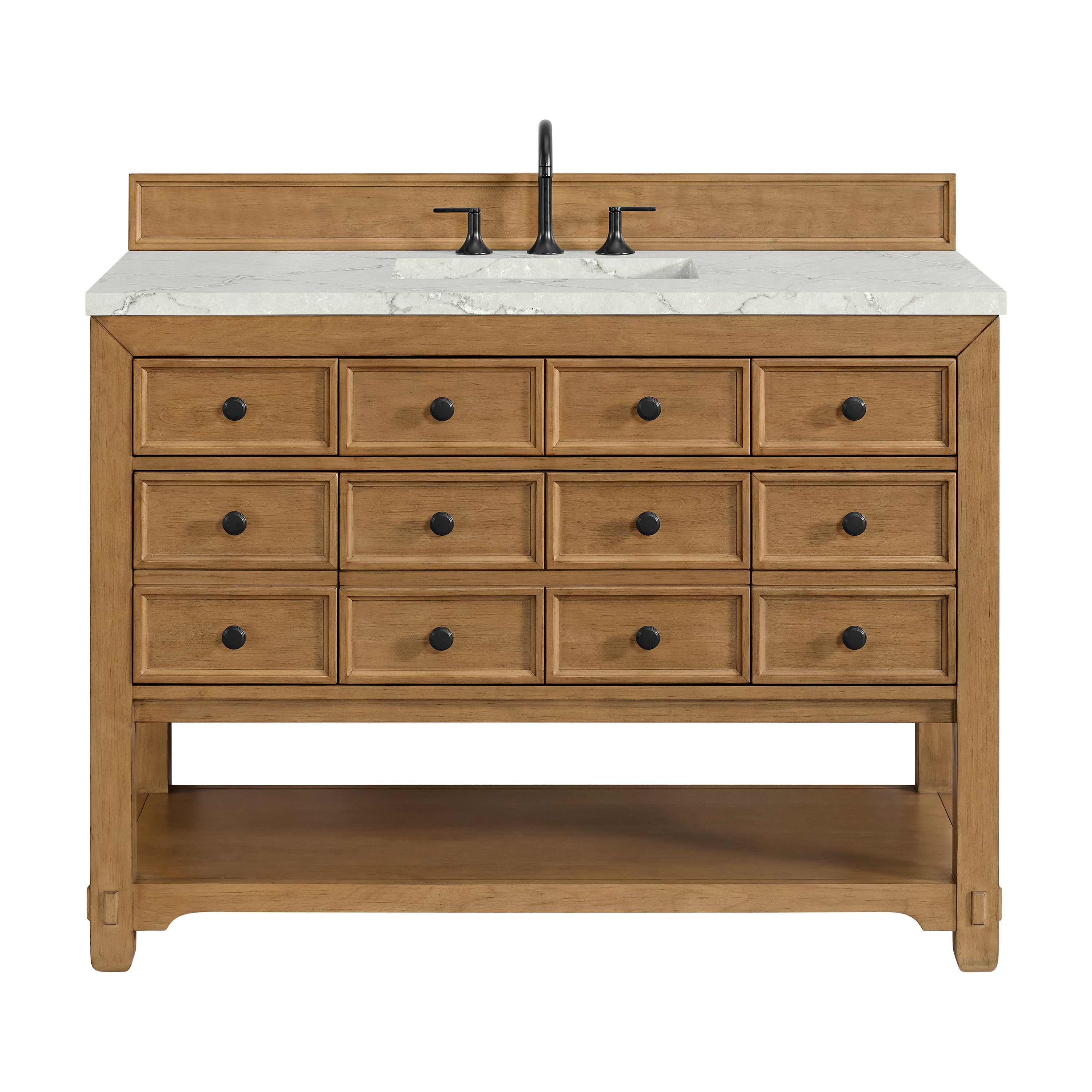 James Martin Malibu 48" Single Vanity in Amber Birch with 3cm Countertop