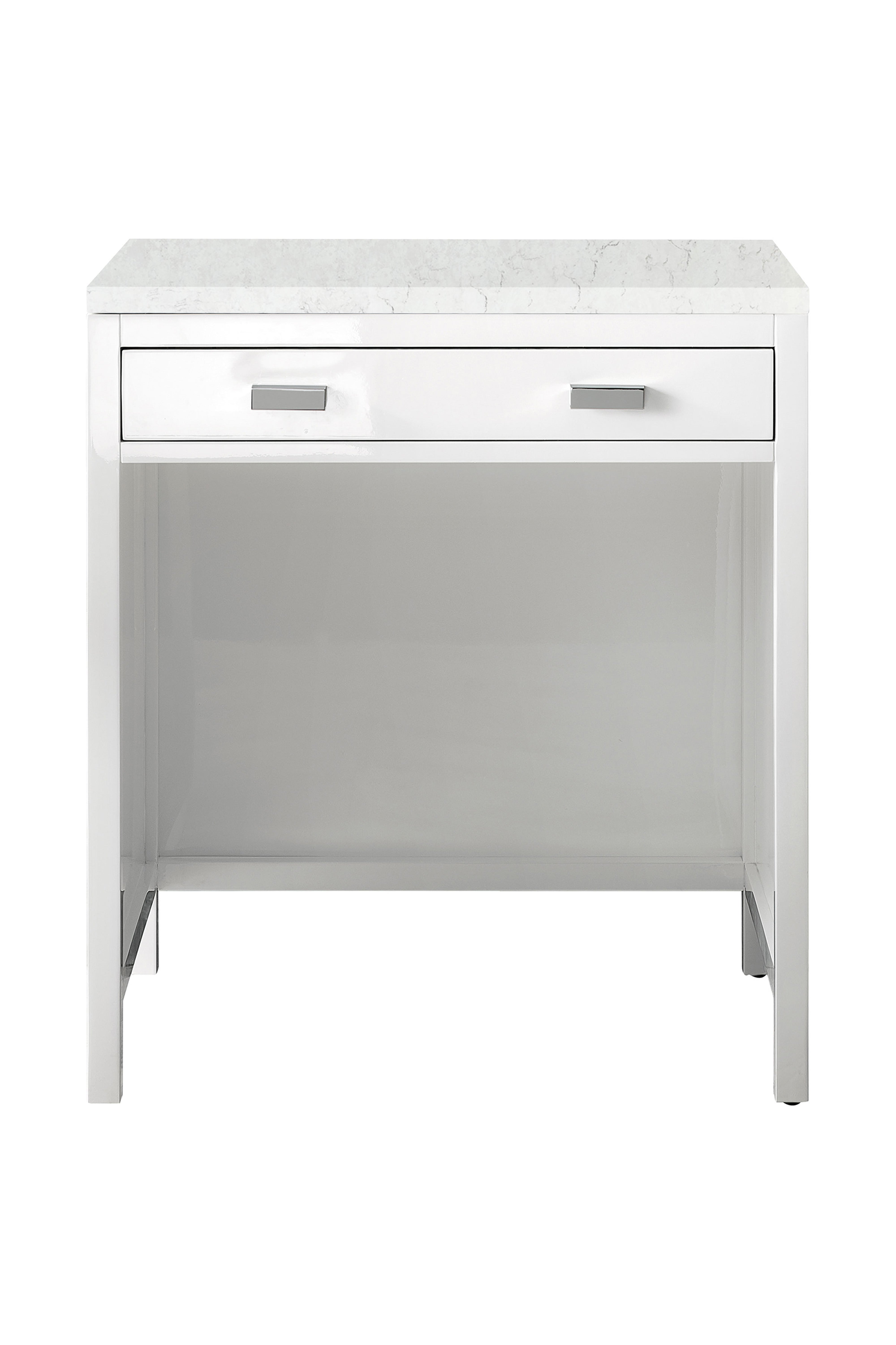 James Martin Addison 30" Countertop Unit in Glossy White with with 3cm Countertop