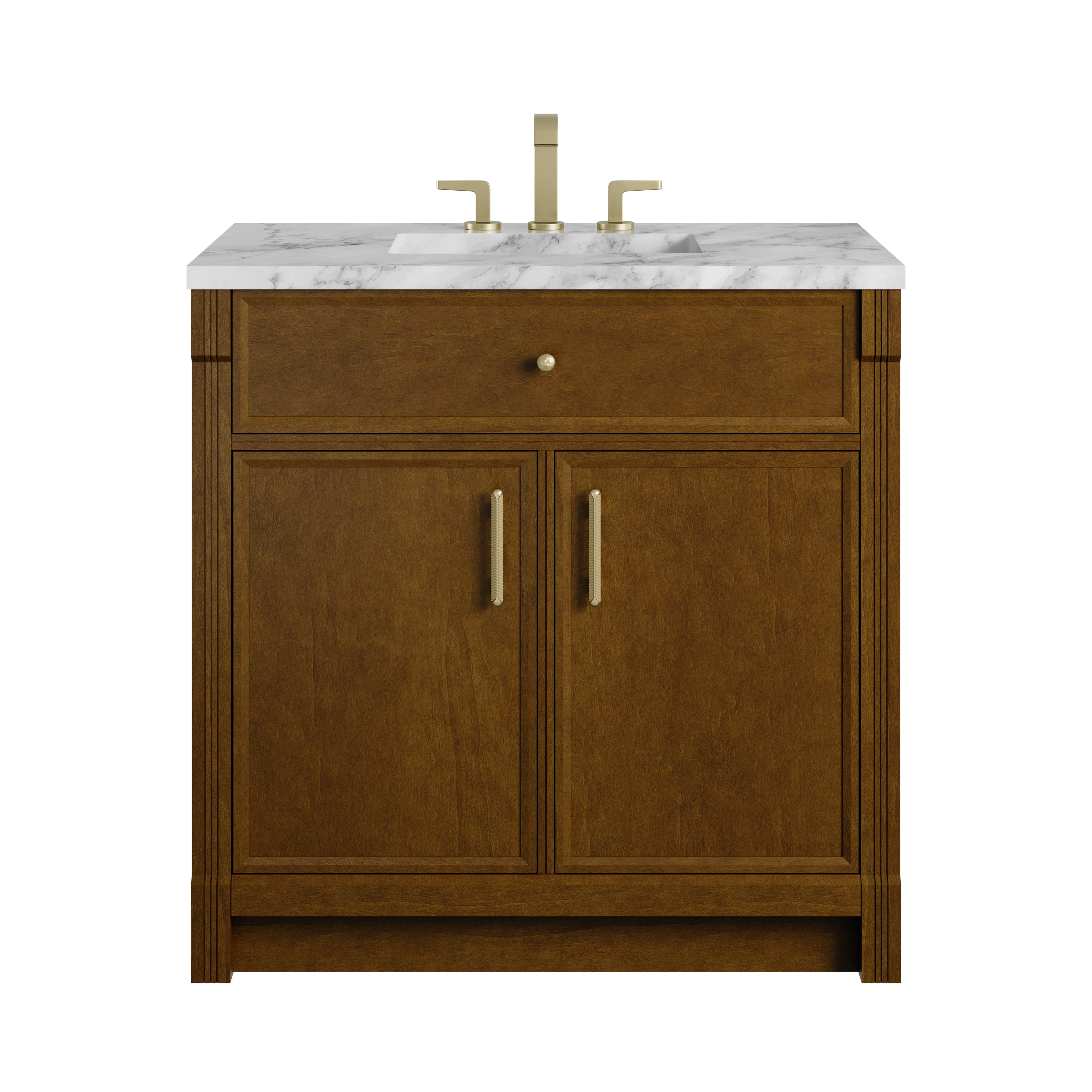 James Martin Bellshire 36" Single Vanity in Honey Oak with 3cm Countertop