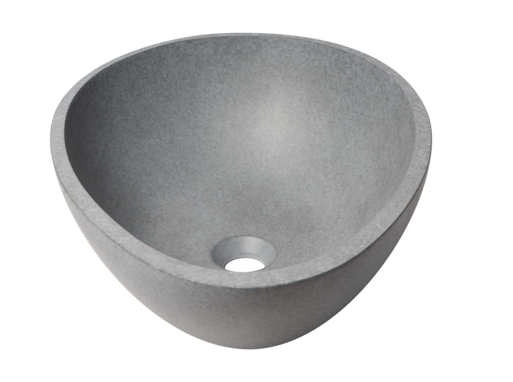 ALFI brand  ABCO21O 21" Solid Concrete Tear Drop Above Mount Vessel Sink