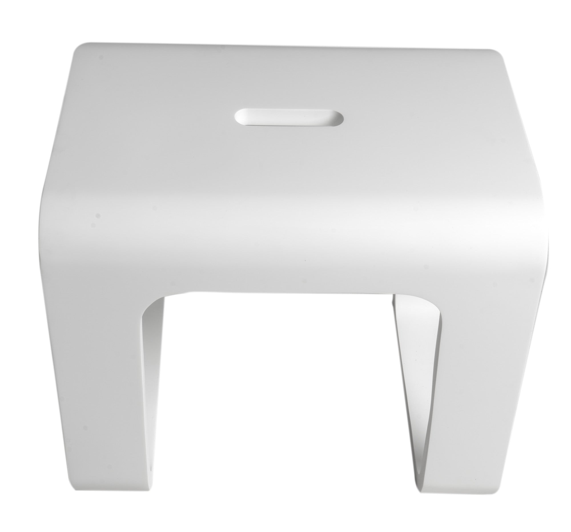 ALFI brand  ABST99 White Matte Solid Surface Resin Bathroom / Shower Stool