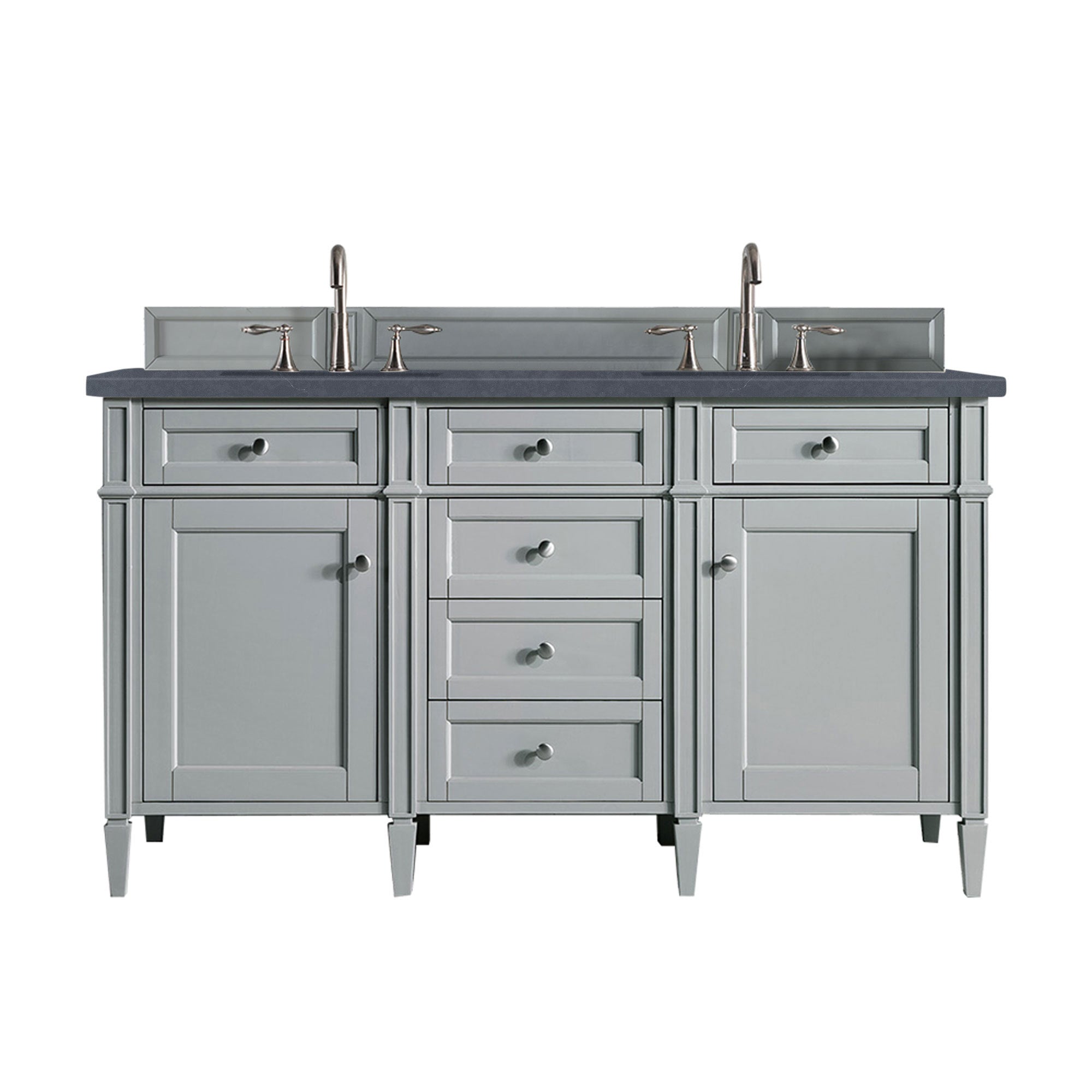 James Martin Brittany 60" Double Vanity in Urban Gray with 3cm Countertop