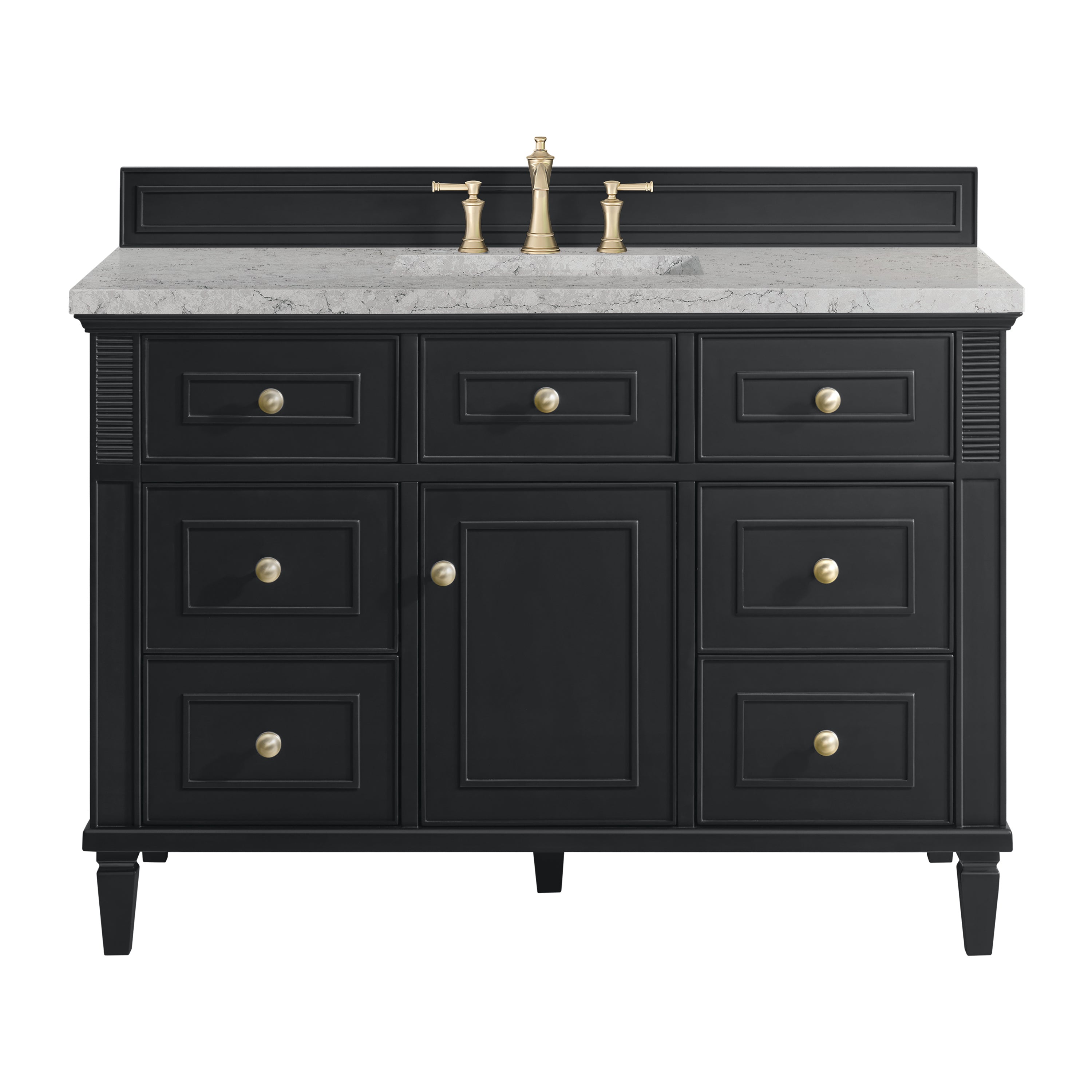 James Martin Lorelai 48" Single Vanity in Black Onyx with 3cm Countertop