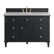 James Martin Lorelai 48" Single Vanity in Black Onyx with 3cm Countertop and FreePower Wireless Charger
