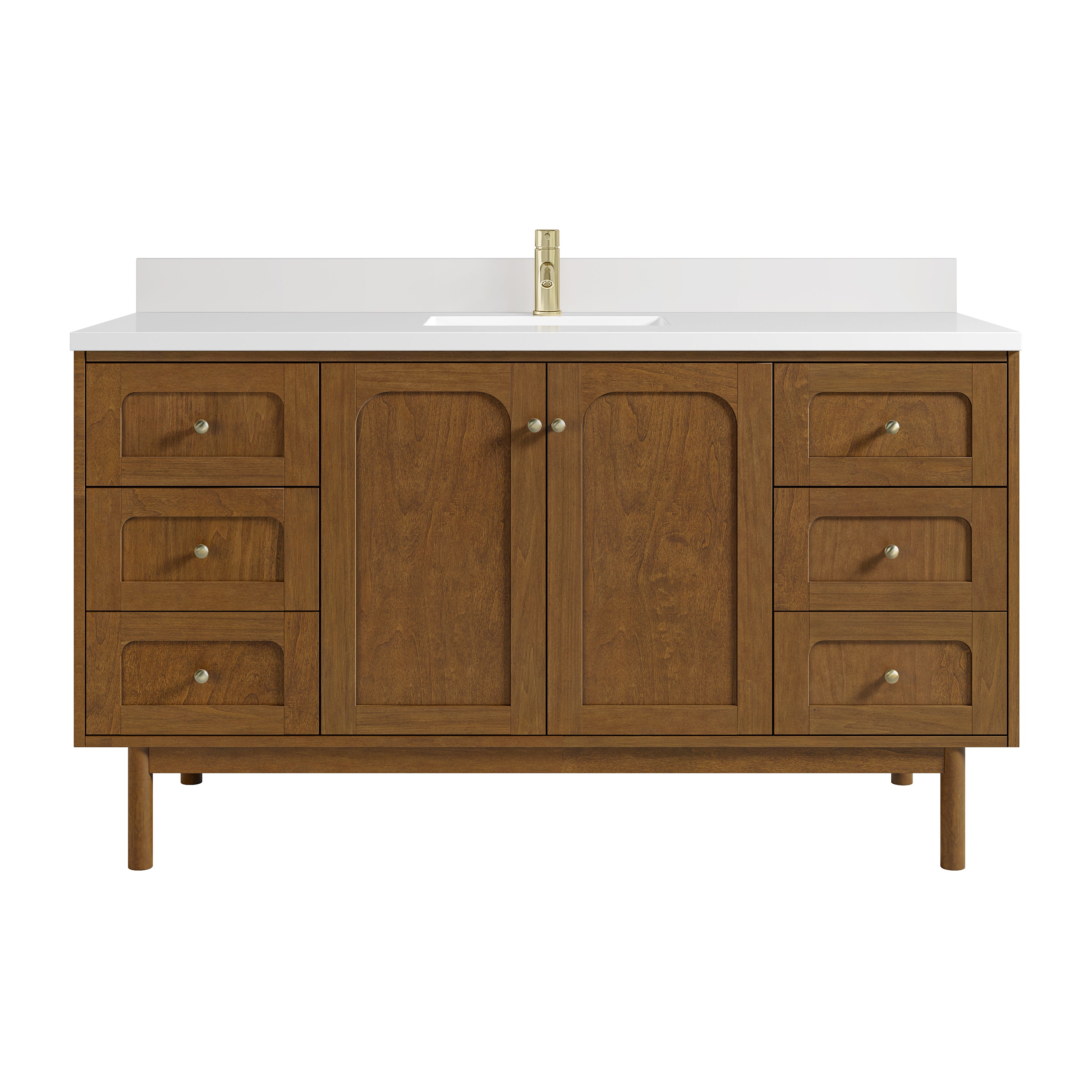 James Martin Laurent 60" Single Vanity in Honey Oak with 3cm Countertop