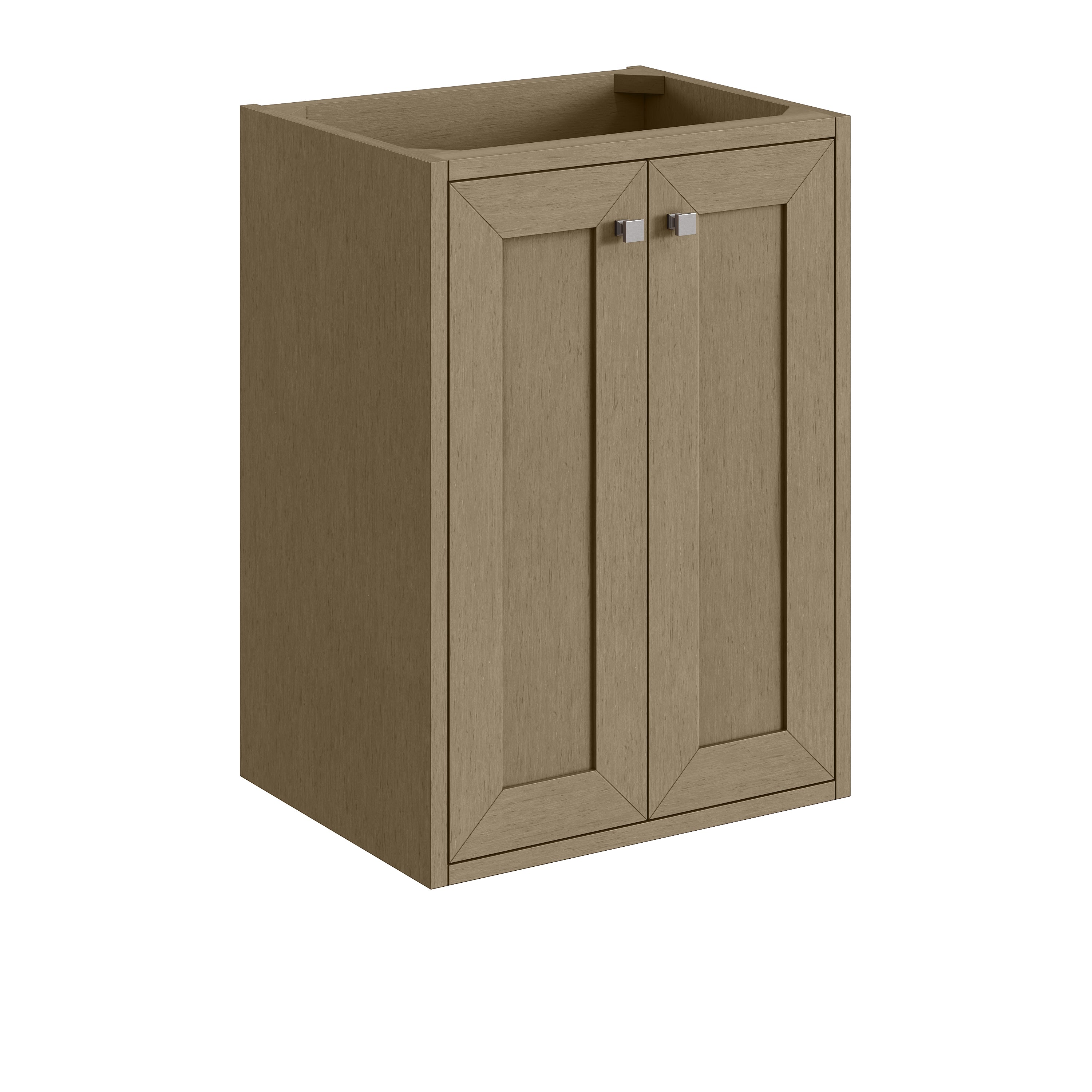 James Martin Chianti 20" Single Vanity in Glossy White with White Glossy Composite Stone Top