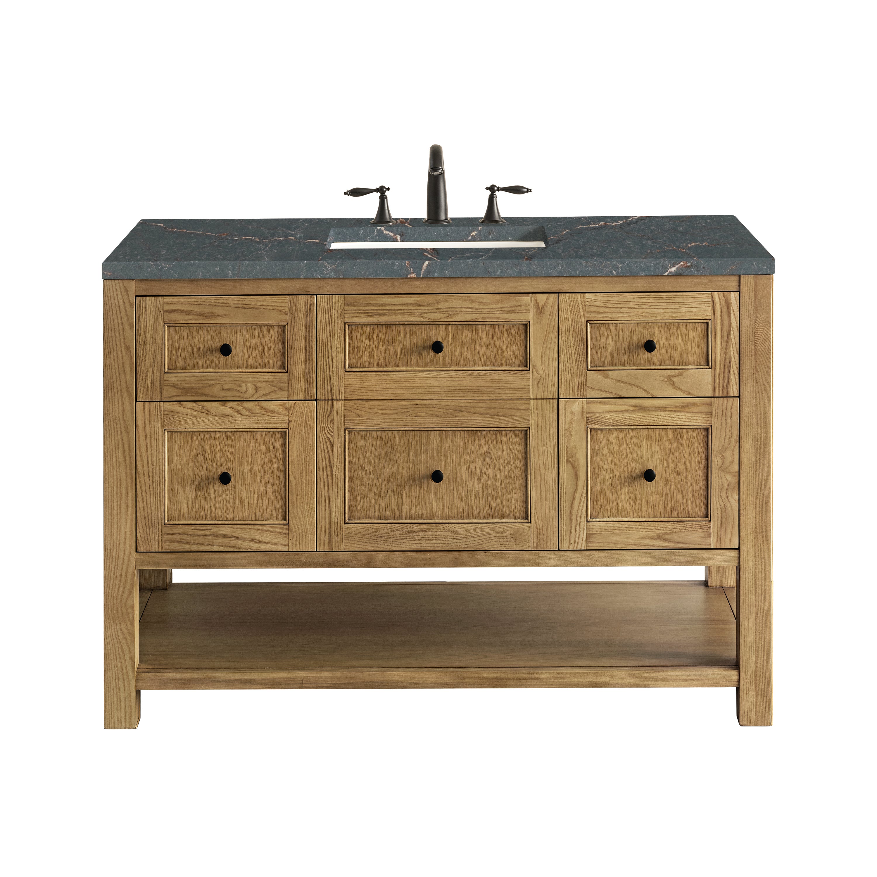 James Martin Breckenridge 48" Single Vanity in Light Natural Oak with 3cm Countertop and FreePower Wireless Charger