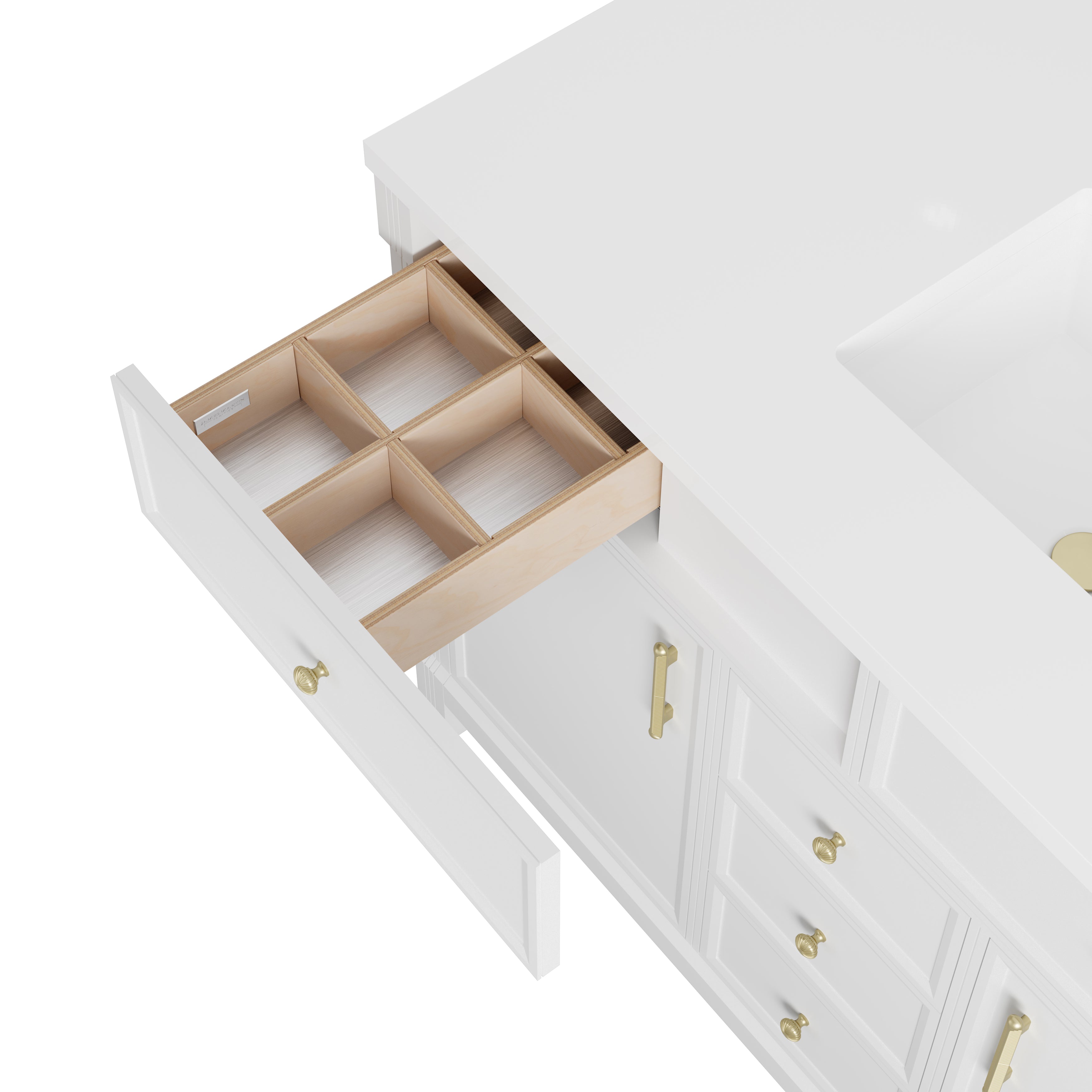 James Martin Bellshire 48" Single Vanity in Bright White with 3cm Countertop