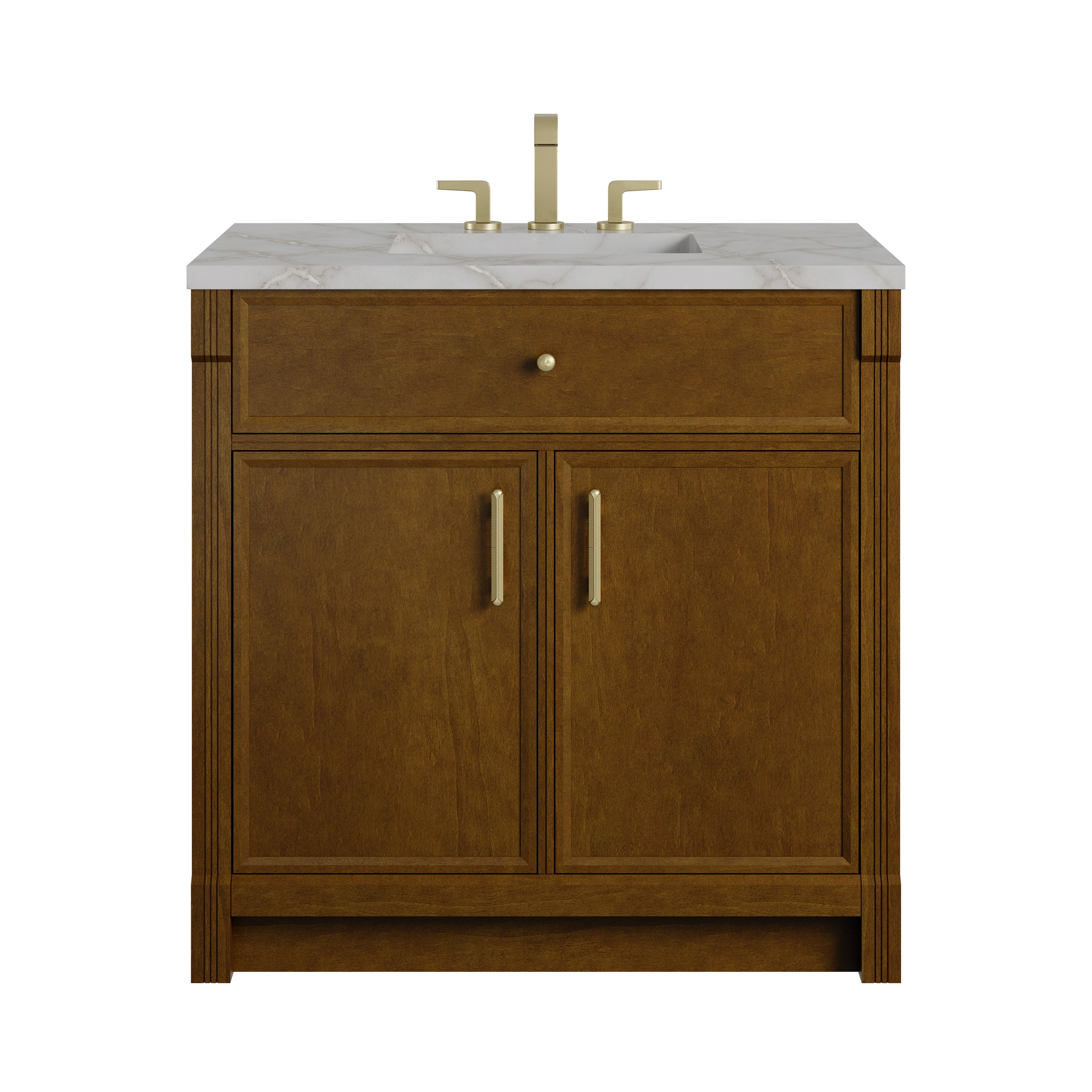 James Martin Bellshire 36" Single Vanity in Honey Oak with 3cm Countertop