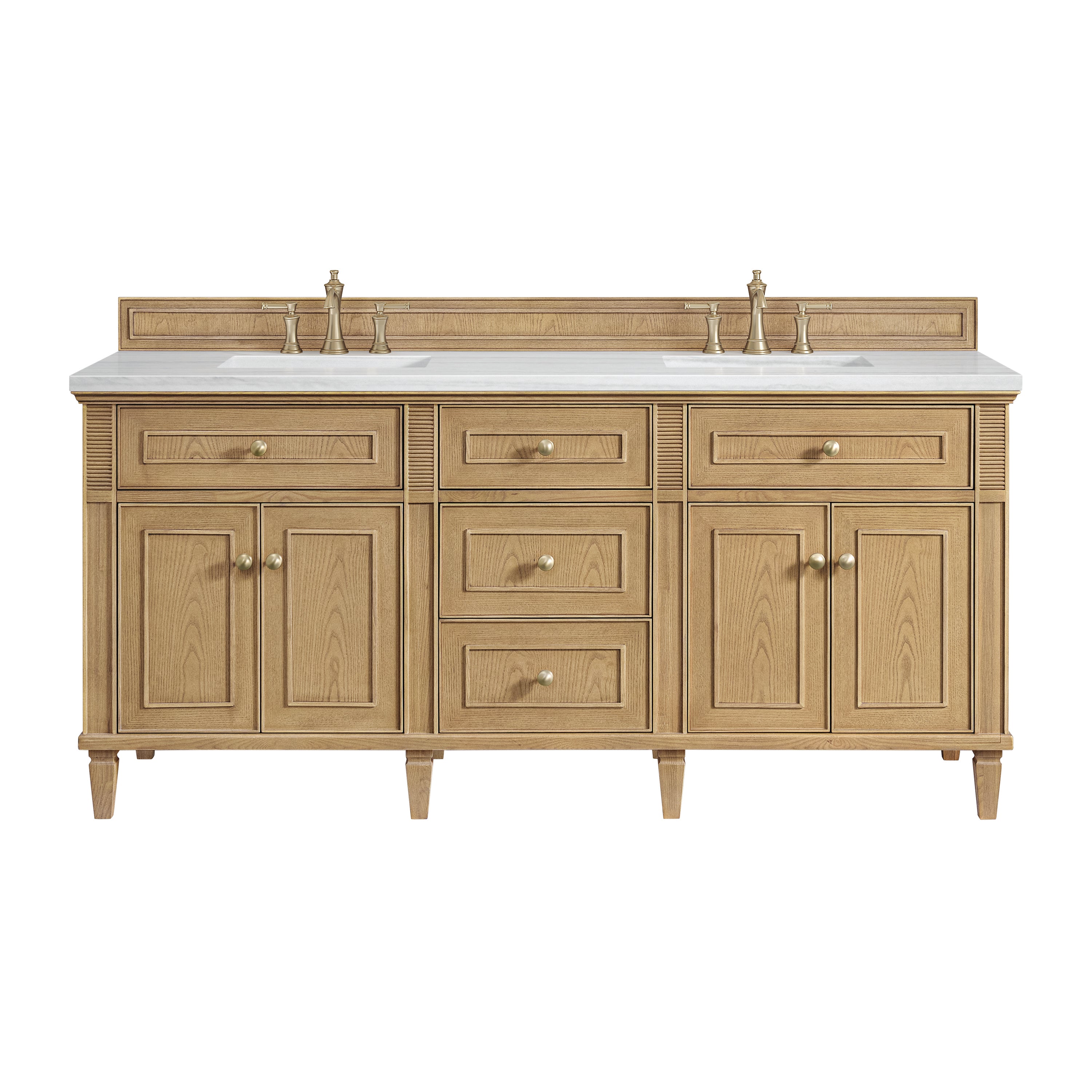 James Martin Lorelai 72" Double Vanity in Light Natural Oak with 3cm Countertop
