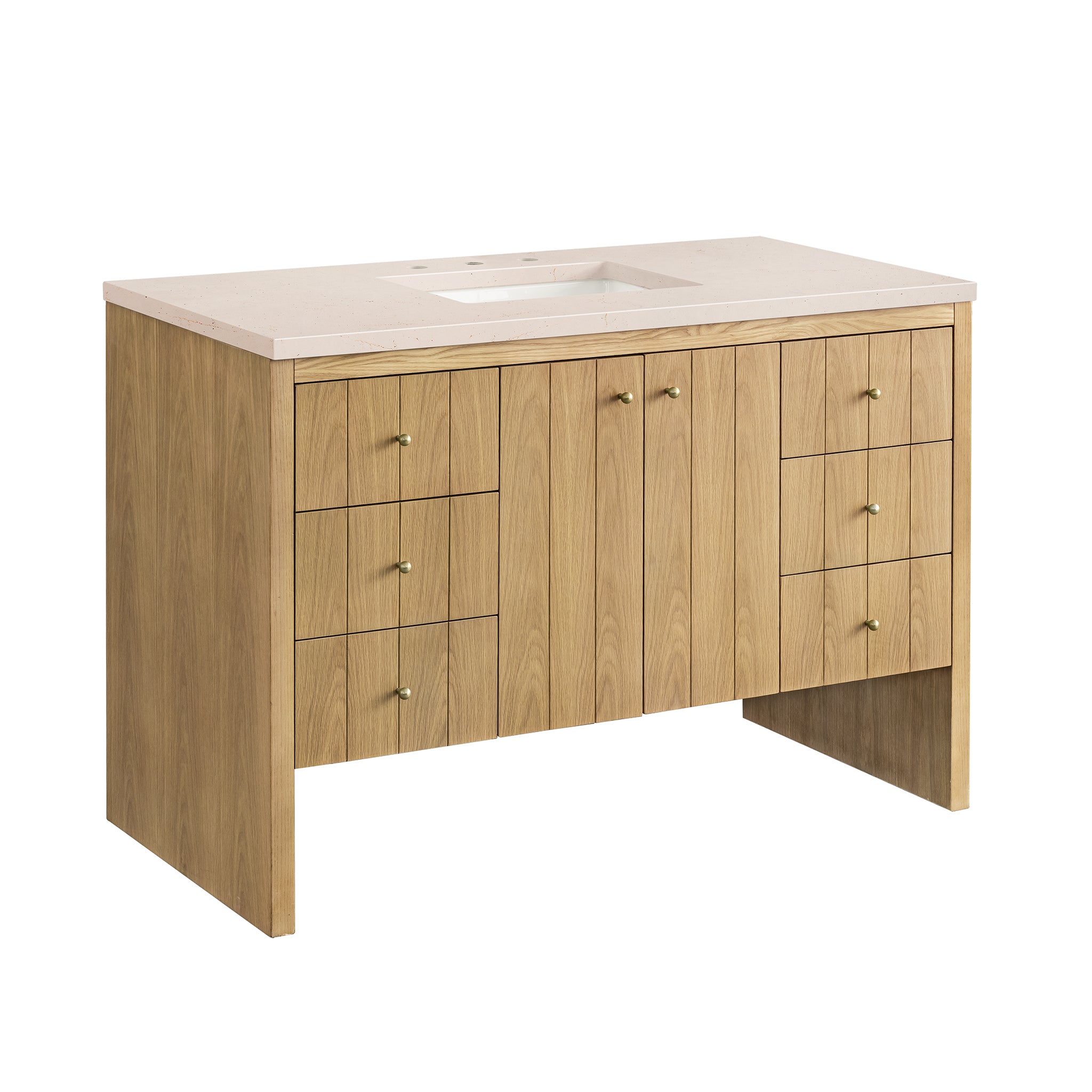 James Martin Hudson 48" Single Vanity in Light Natural Oak with 3cm Countertop