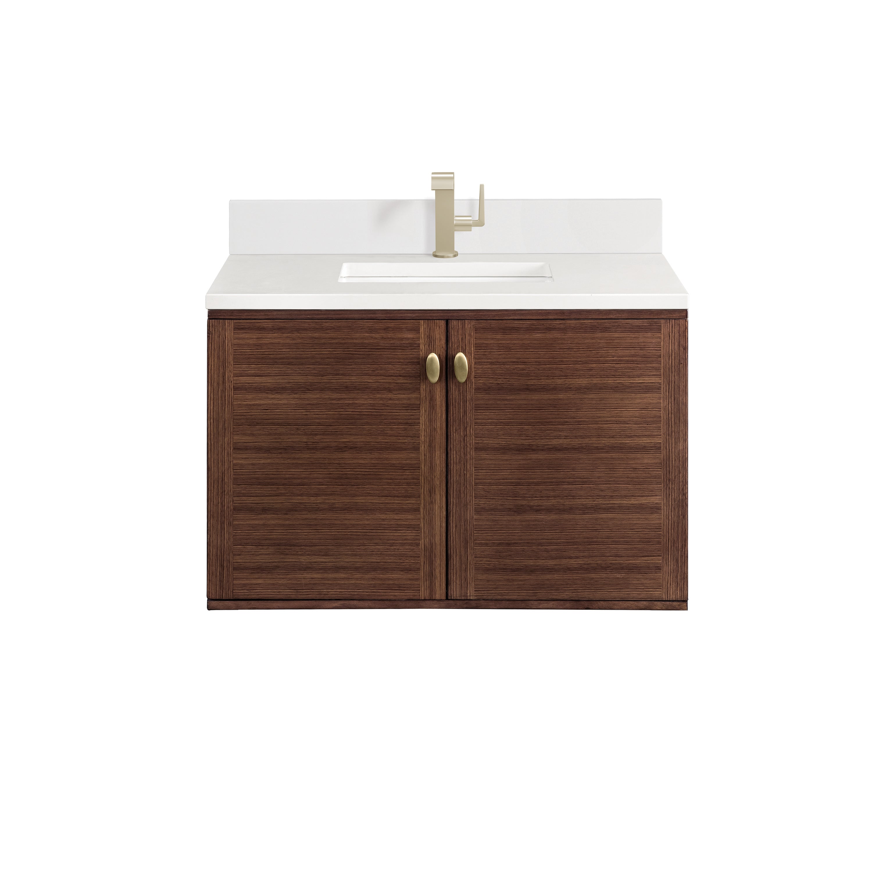 James Martin Amberly 36" Single Vanity in Mid-Century Walnut with 3cm Countertop