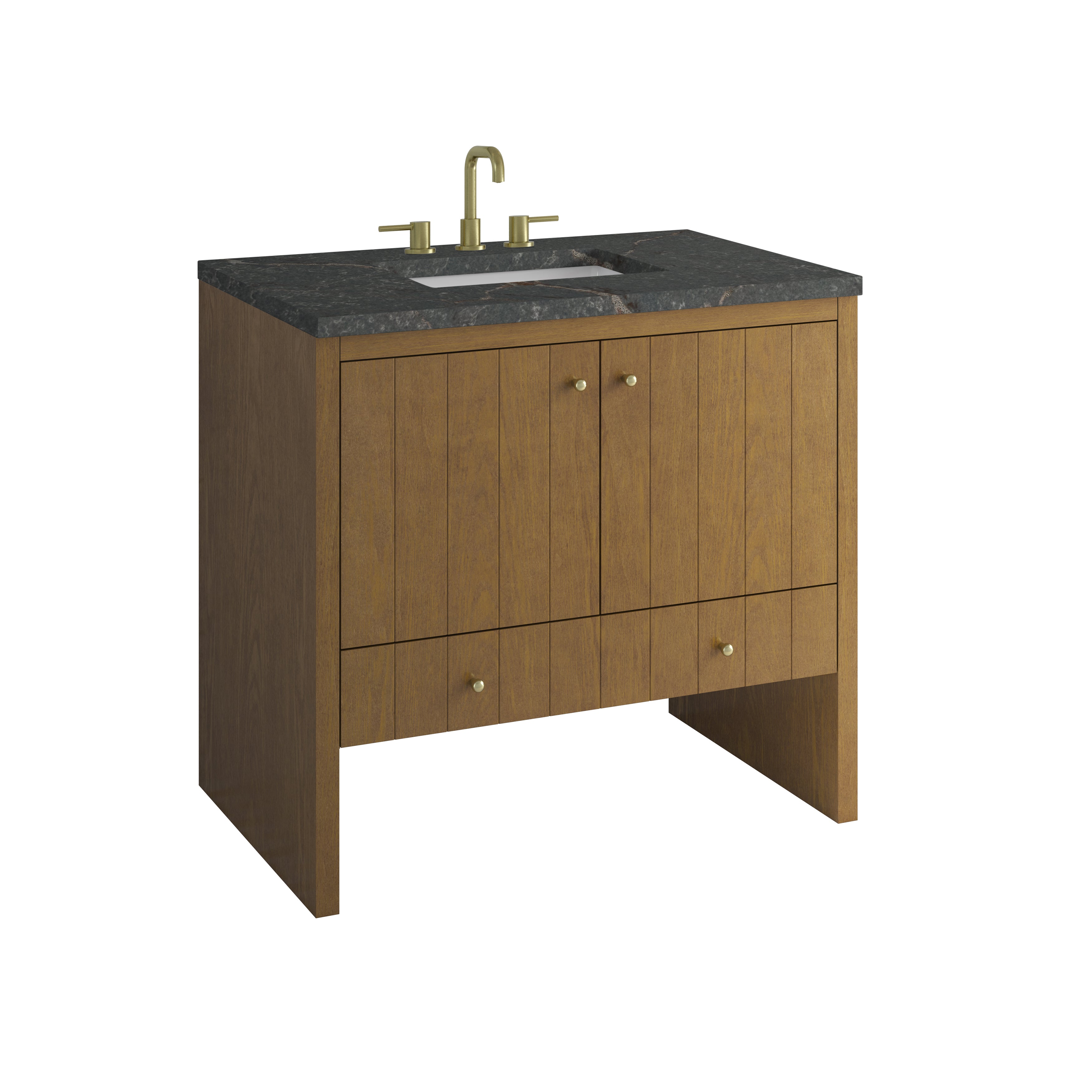 James Martin Hudson 36" Single Vanity in Honey Oak with 3cm Countertop
