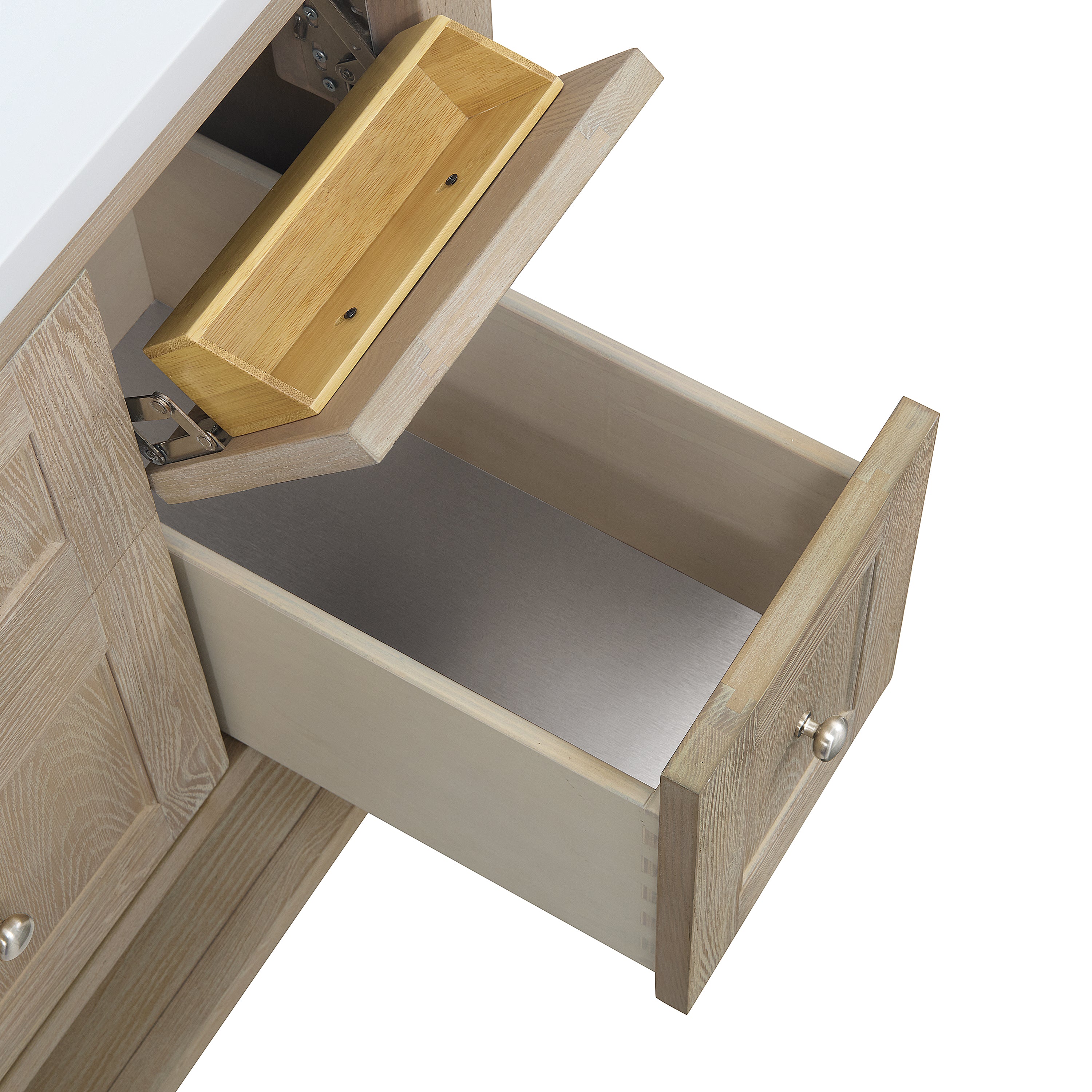 James Martin Breckenridge 36" Single in Whitewashed Oak with 3cm Countertop