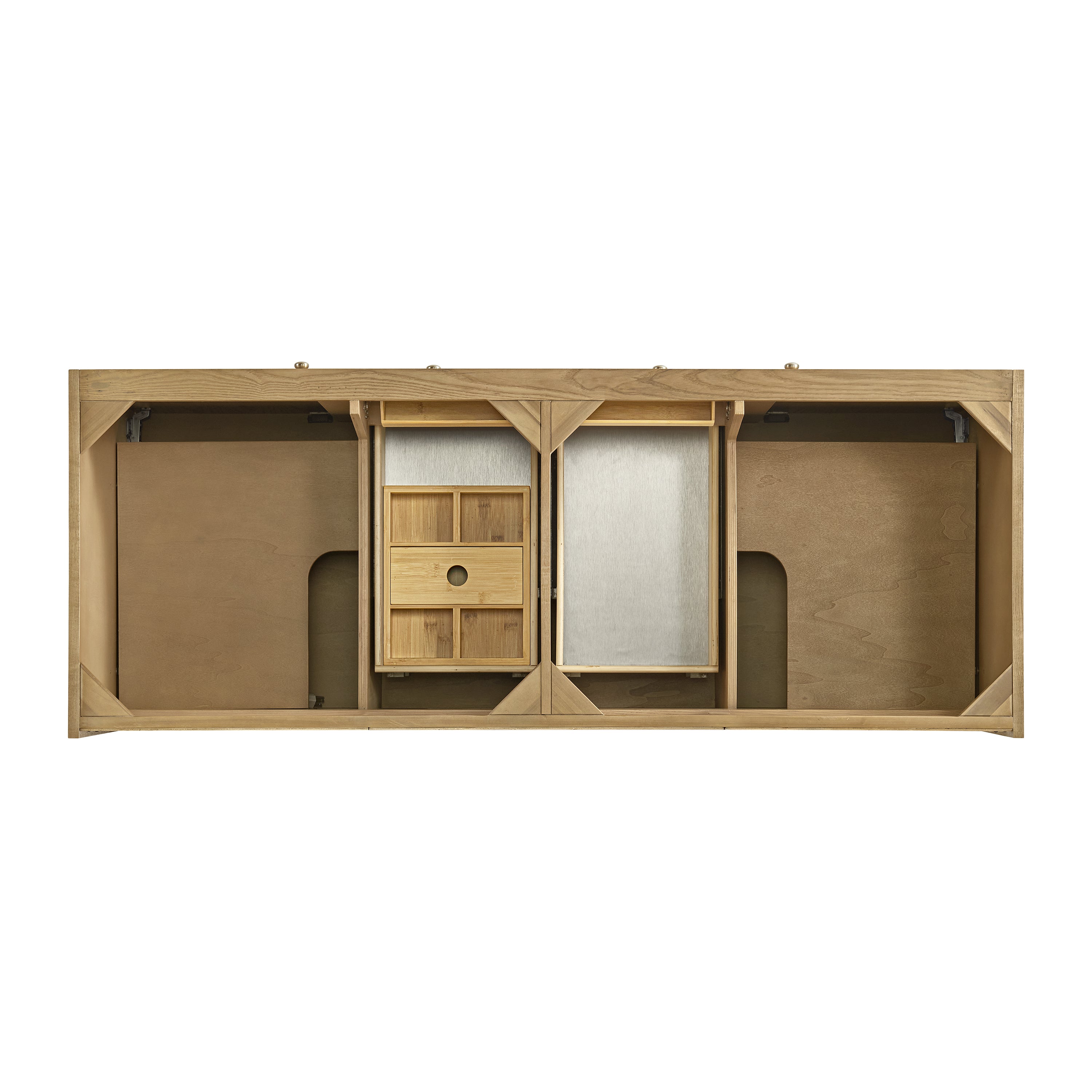 James Martin Laurent 60" Double Vanity in Light Natural Oak with 3cm Countertop
