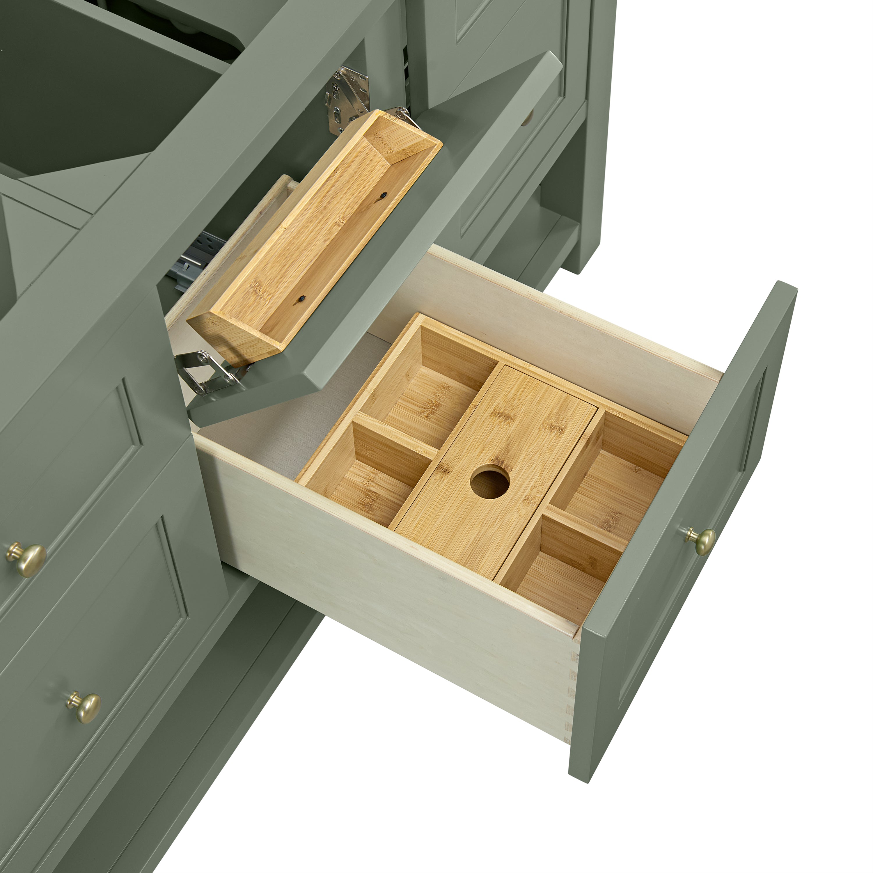 James Martin Breckenridge 60" Double Vanity in Smokey Celadon with 3cm Countertop
