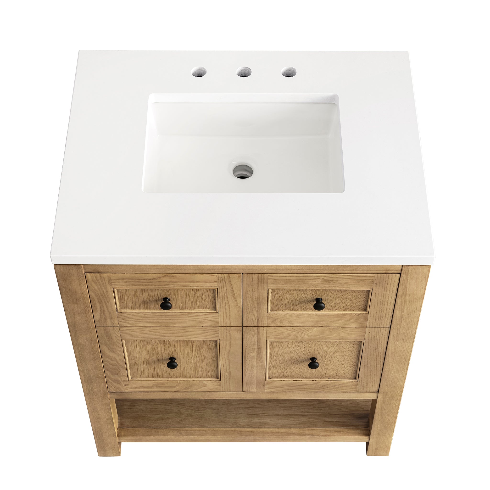 James Martin Breckenridge 30" Single Vanity in Light Natural Oak with 3cm Countertop