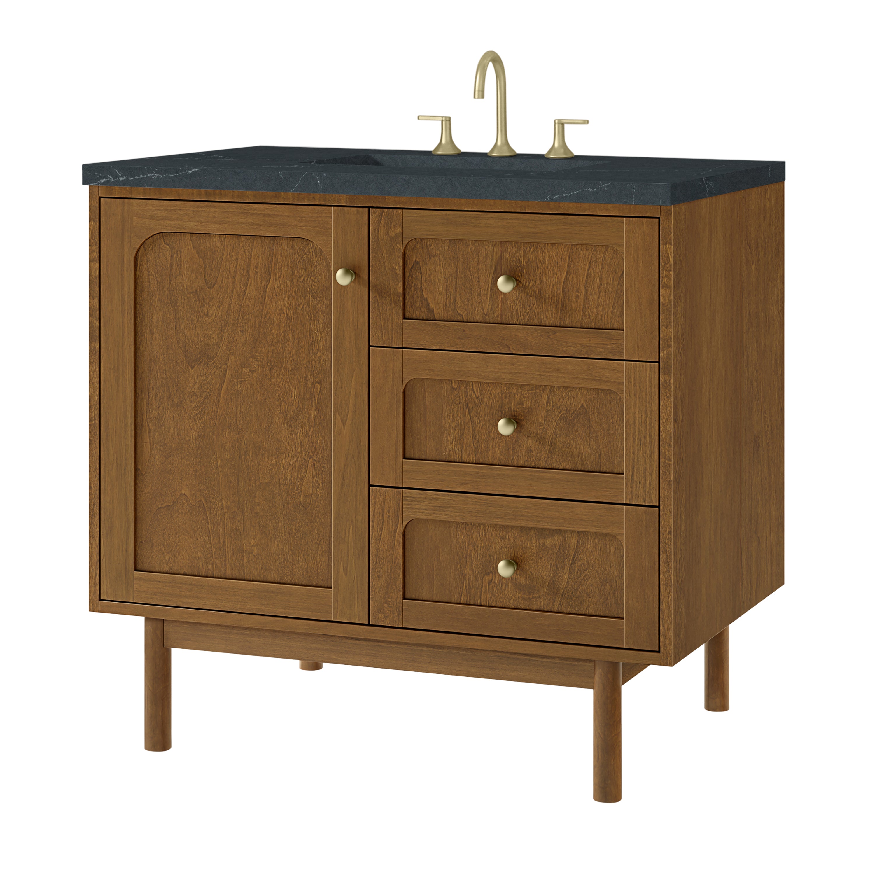 James Martin Laurent 36" Single Vanity in Honey Oak with 3cm Countertop