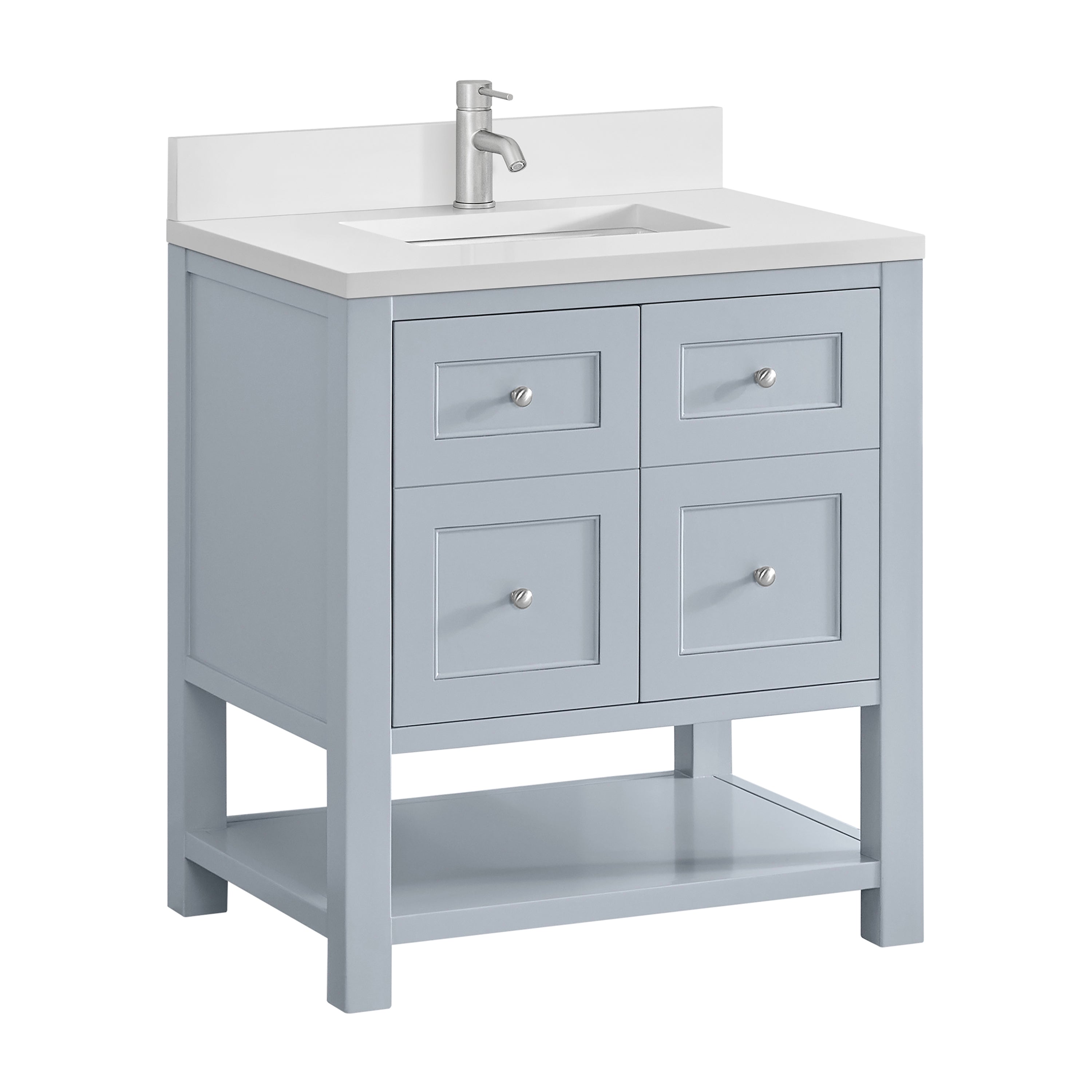 James Martin Breckenridge 30" Single in Serenity Blue with 3cm Countertop