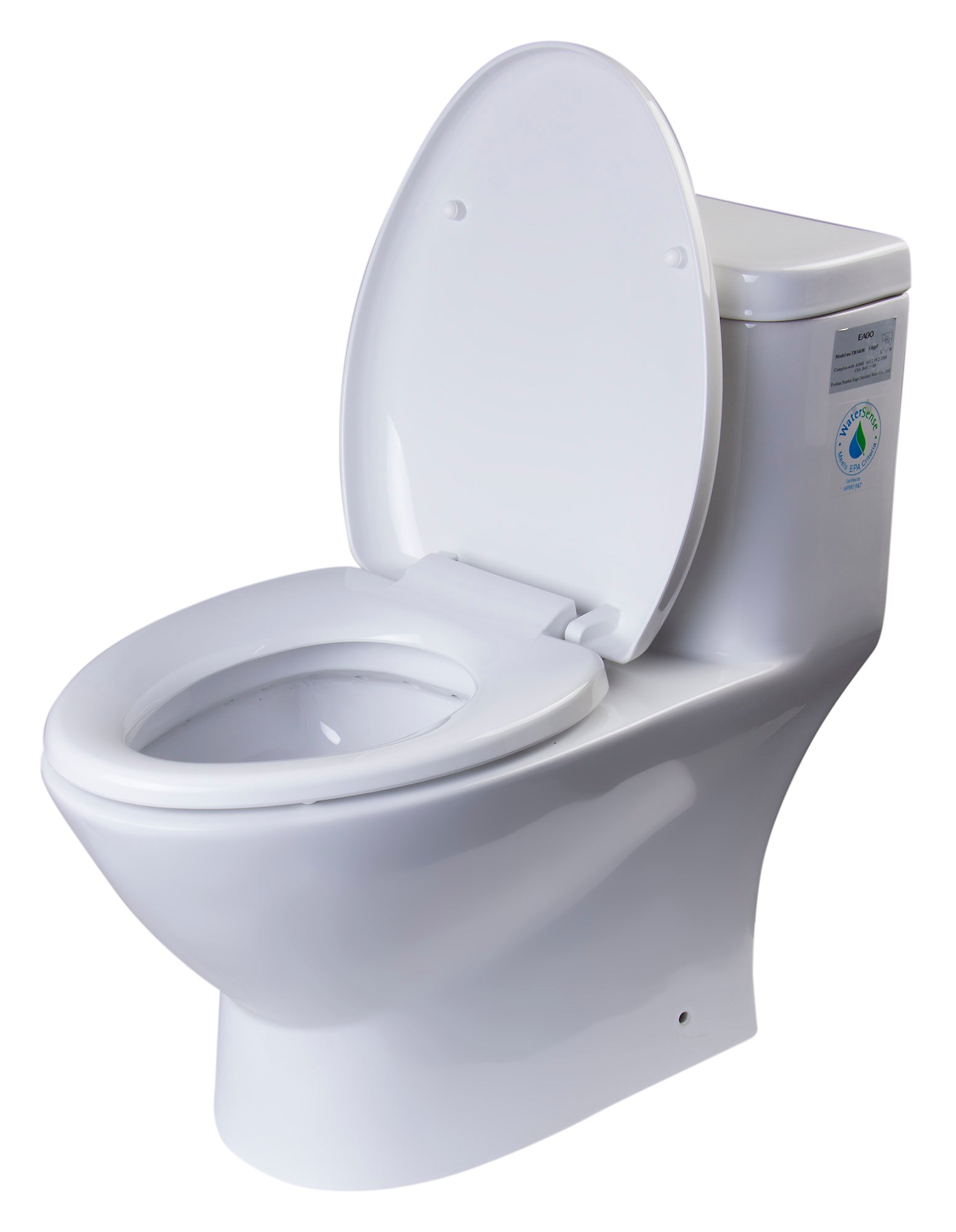 EAGO TB346 MODERN DUAL FLUSH ONE PIECE  HIGH EFFICIENCY LOW FLUSH CERAMIC TOILET