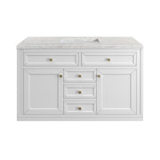 James Martin Chicago 48" Single Vanity in Glossy White with 3cm Countertop and FreePower Wireless Charger