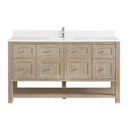 James Martin Breckenridge 60" Single Vanity in Whitewashed Oak with 3cm Countertop