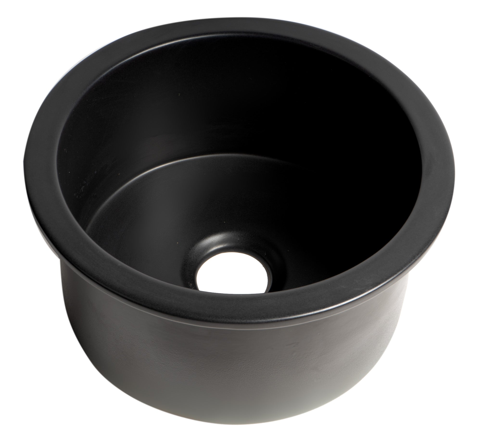 ALFI brand ABF1818R Round 18" x 18" Undermount / Drop In Fireclay Prep Sink