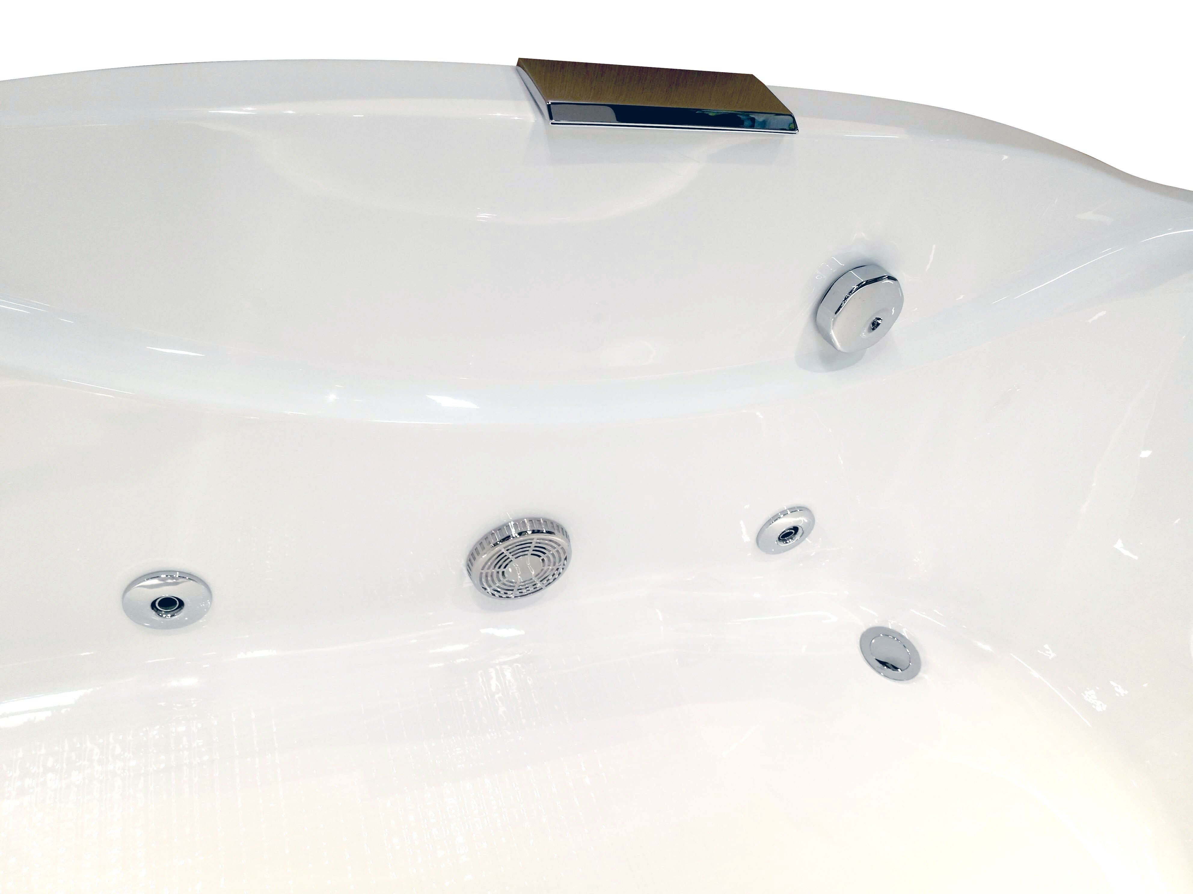 EAGO AM189ETL-L 6′ Acrylic Whirlpool Bathtub with Waterfall & Fixtures
