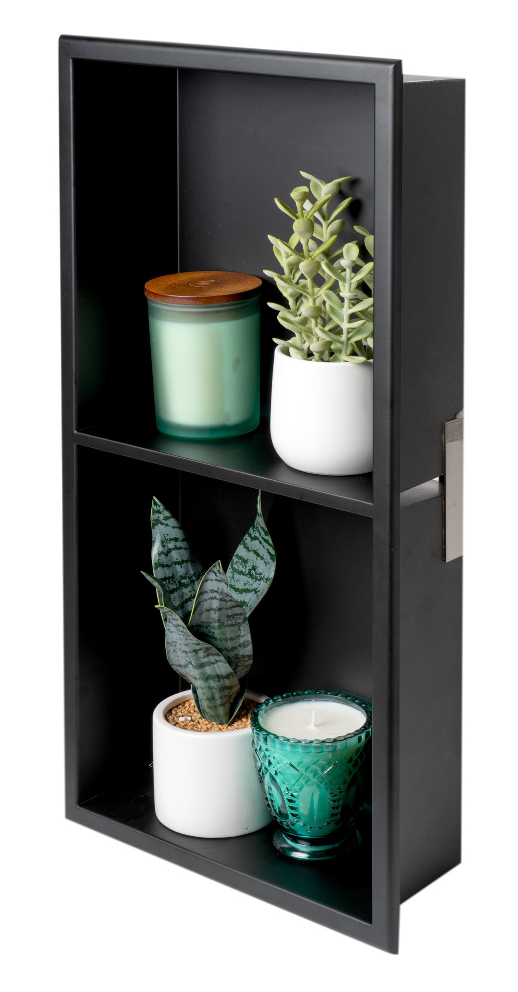 ALFI brand ABNC1224 12 x 24  Vertical Double Shelf Bath Shower Niche