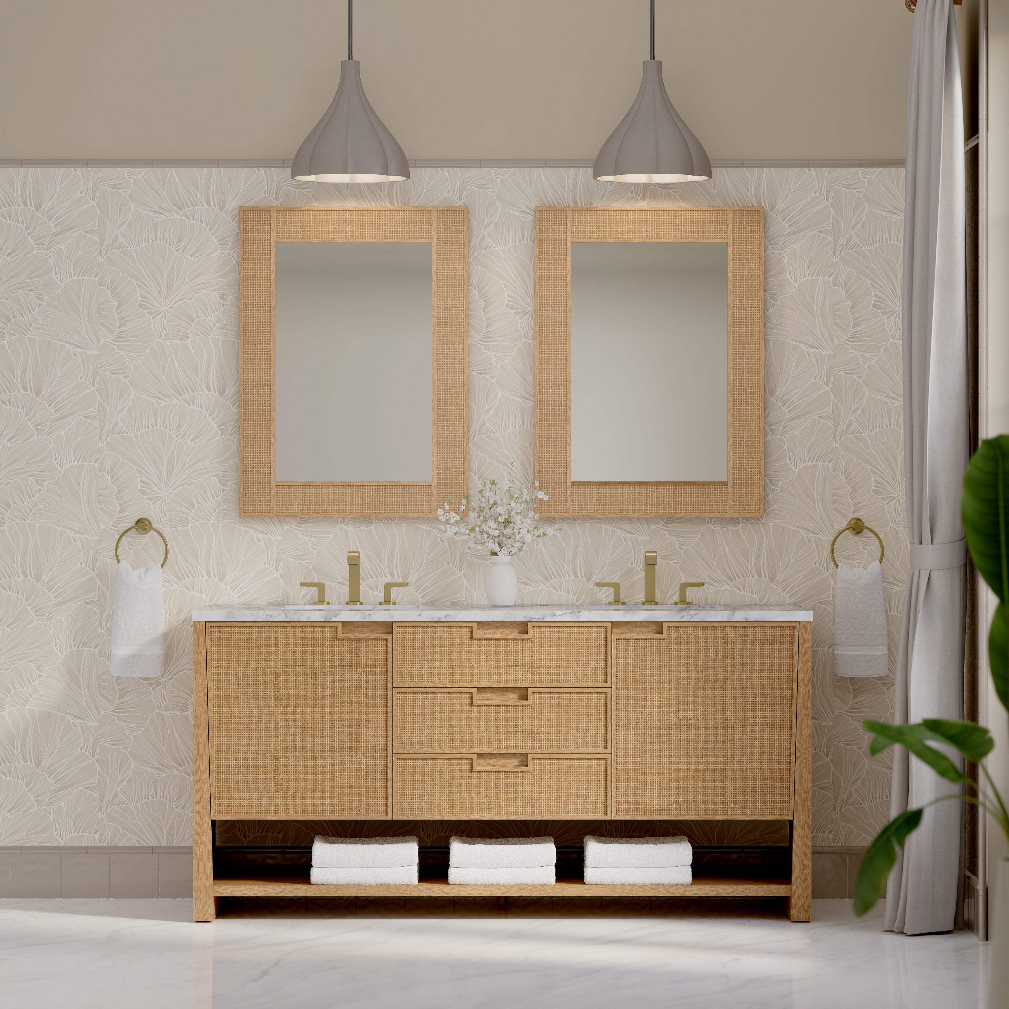 James Martin Solene 72" Double Vanity in Seaside Oak with 3cm Countertop