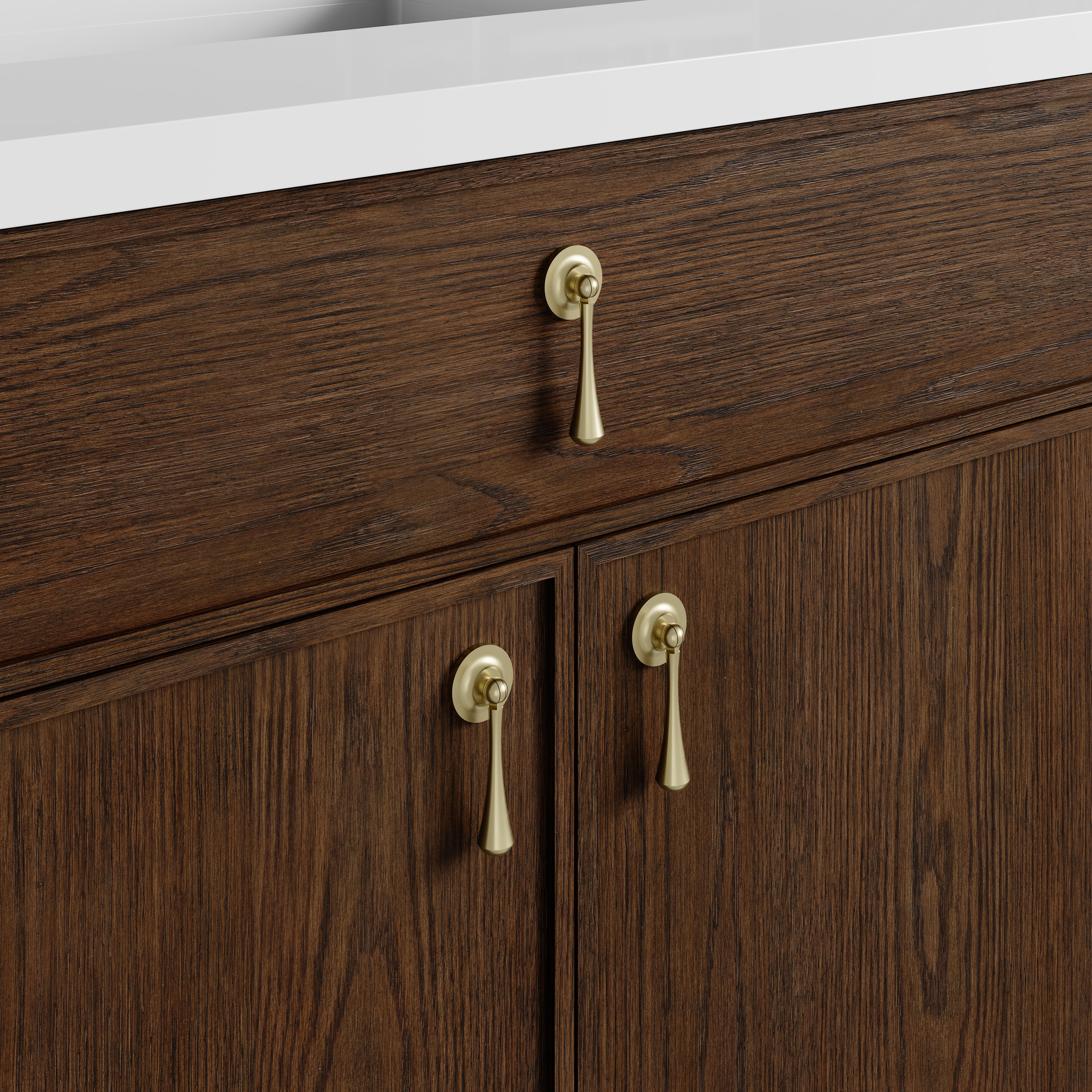 James Martin Kinnsden 36" Single Vanity in Sable Oak with 3cm Countertop