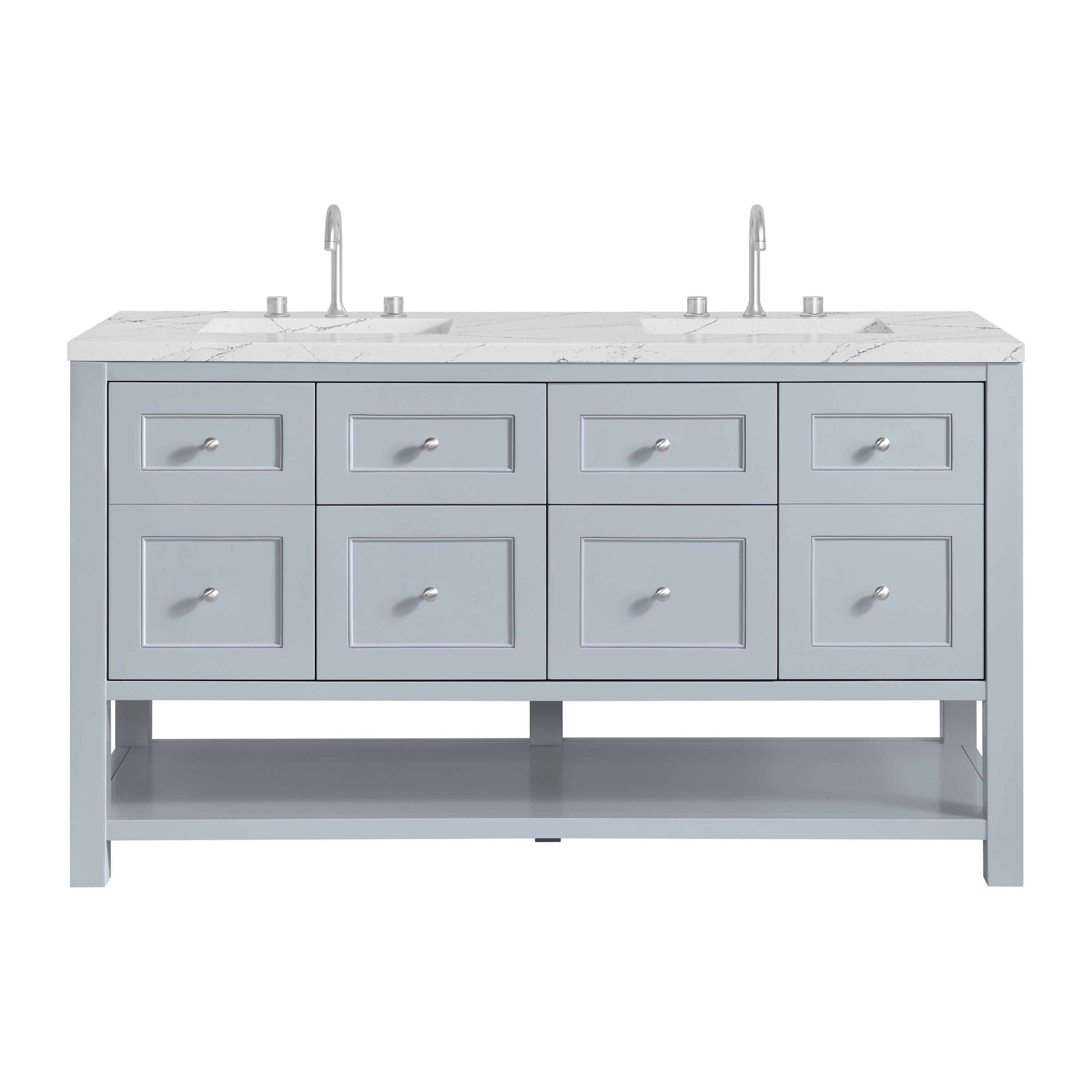 James Martin Breckenridge 60" Double Vanity in Serenity Blue with 3cm Countertop