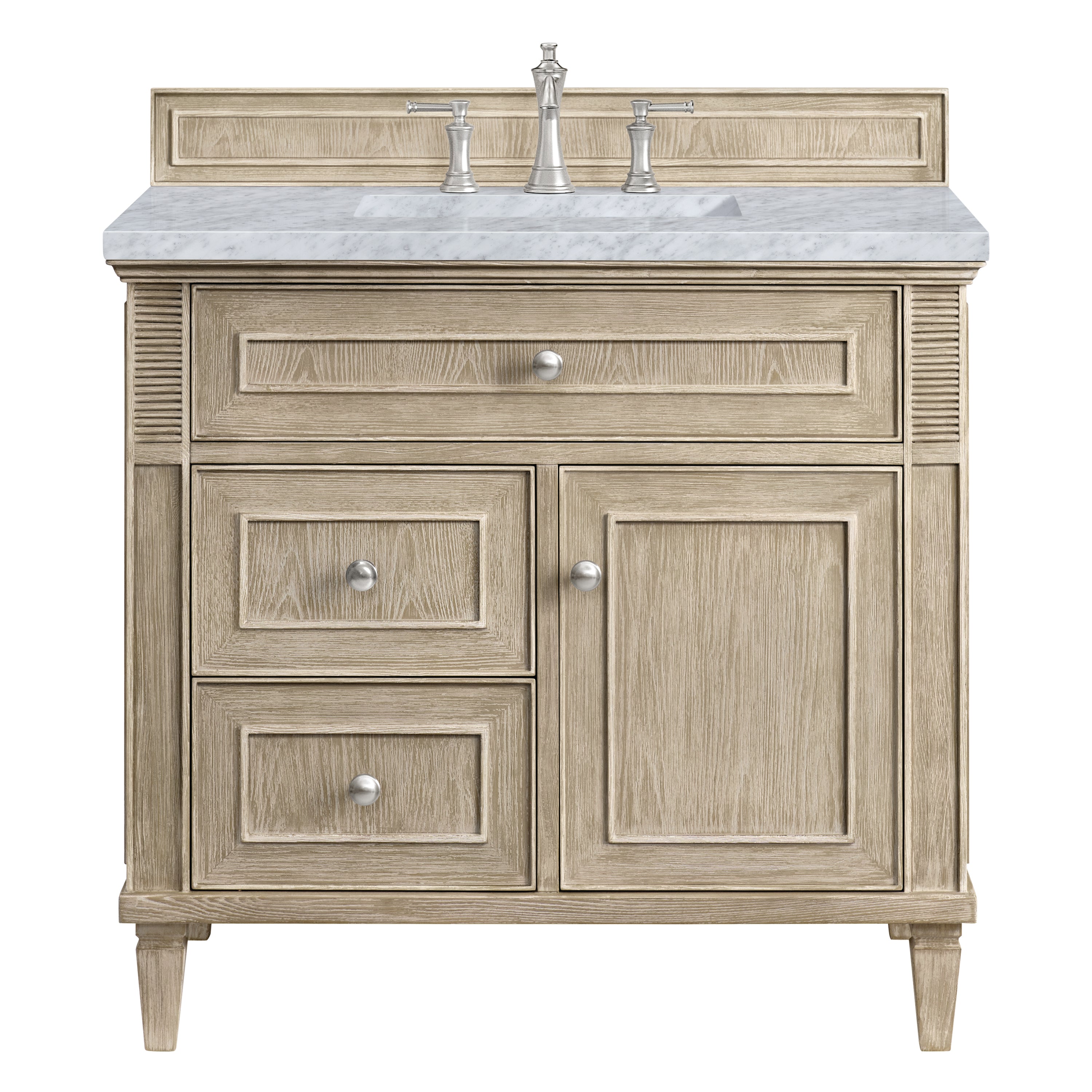 James Martin Lorelai 36" Single Vanity in Whitewashed Oak with 3cm Countertop