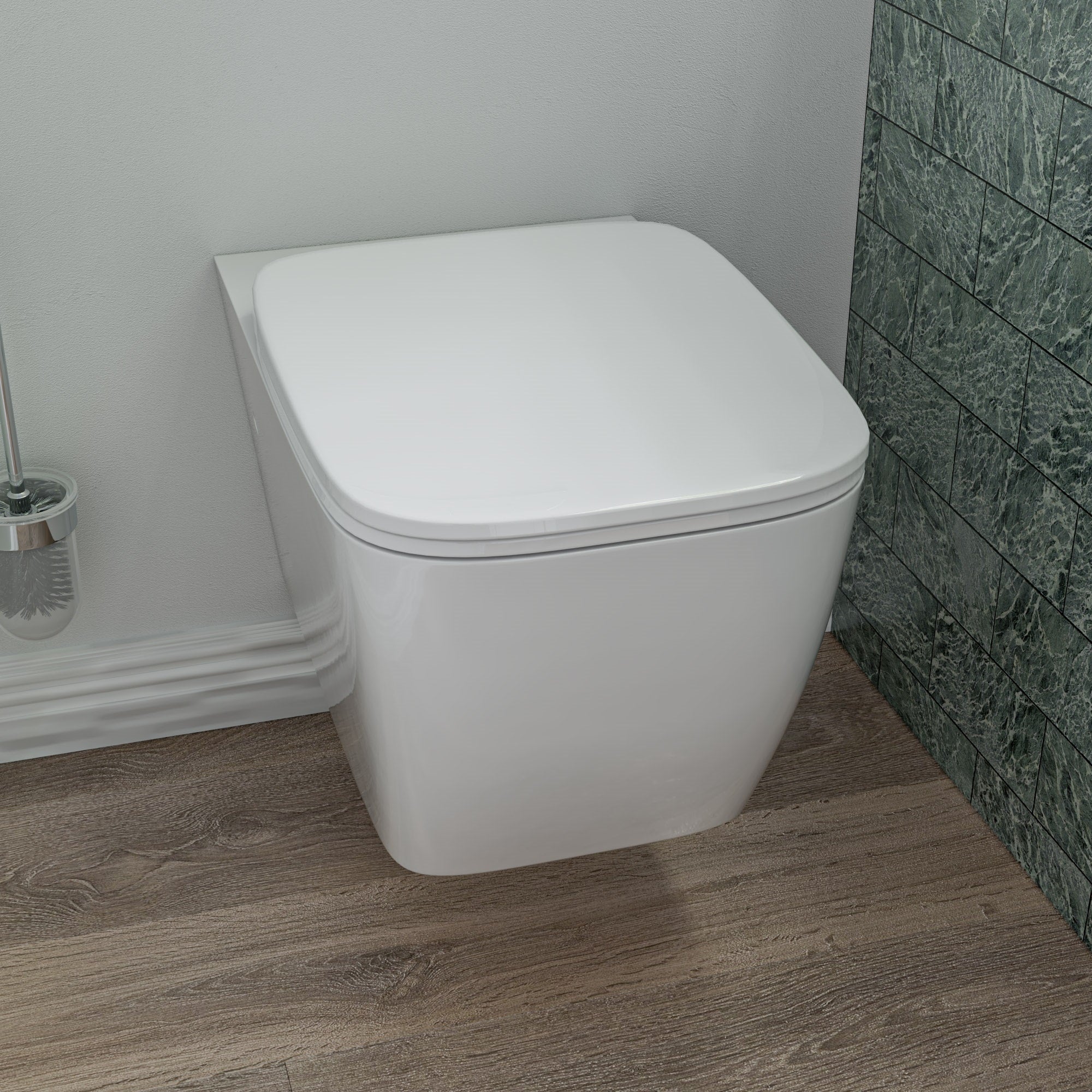 EAGO WD390 White Modern Ceramic Wall Mounted Toilet Bowl