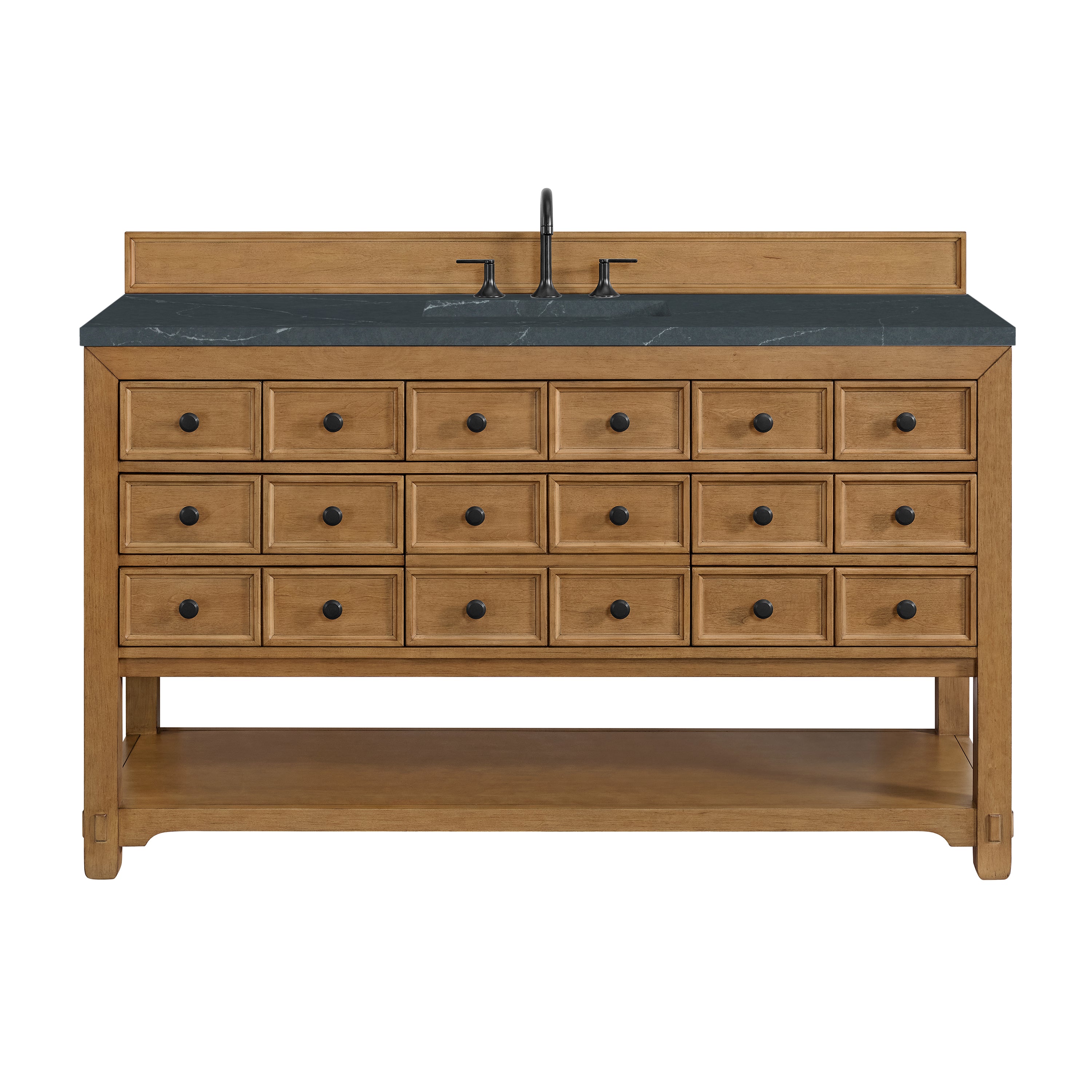 James Martin Malibu 60" Single Vanity in Amber Birch with 3cm Countertop