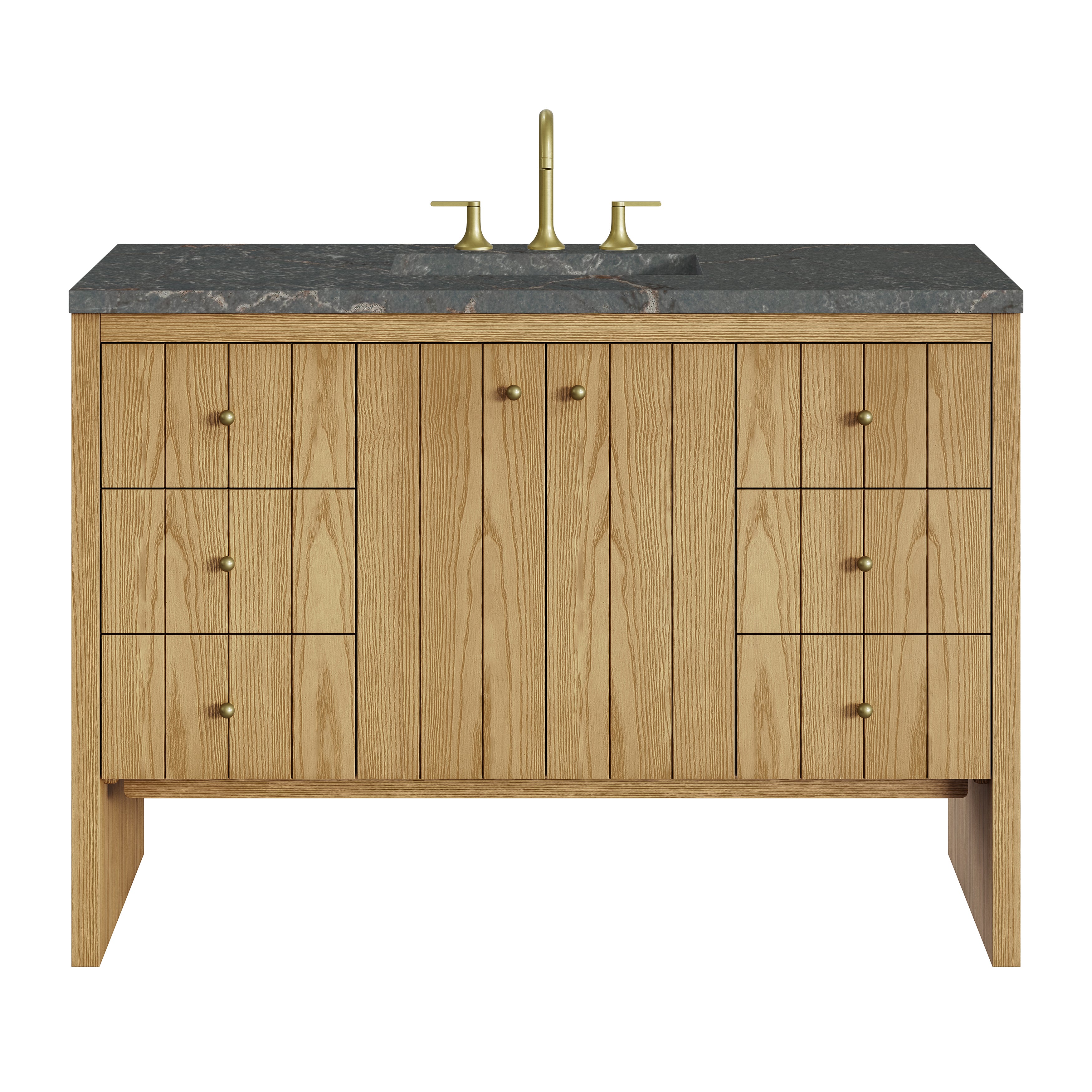 James Martin Hudson 48" Single Vanity in Light Natural Oak with 3cm Countertop